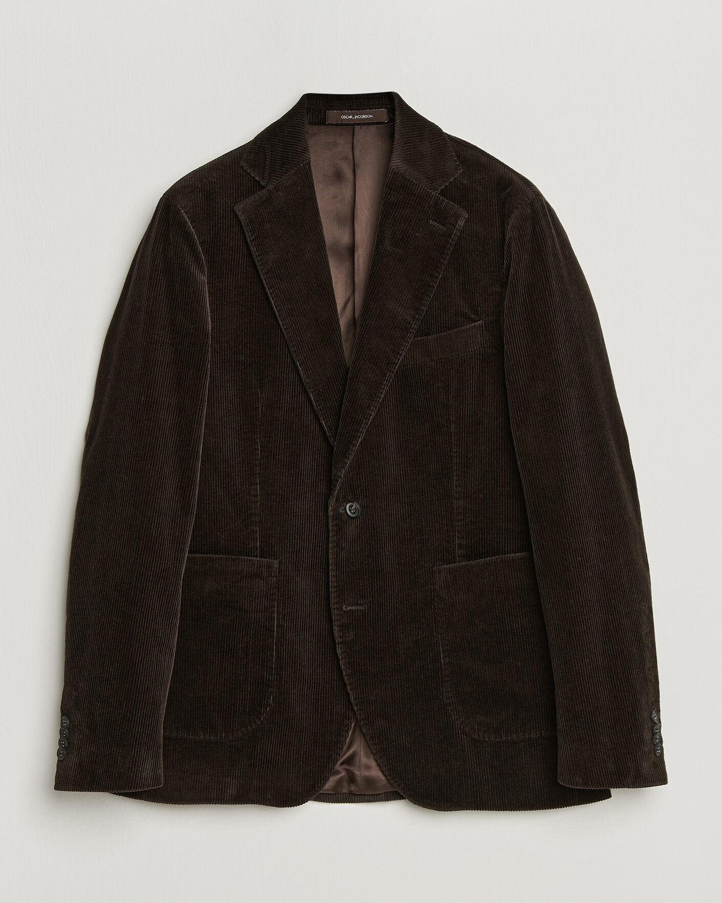Herr | Kavajer | Oscar Jacobson | Fogerty Patch Pocket Cord Blazer Dark Brown