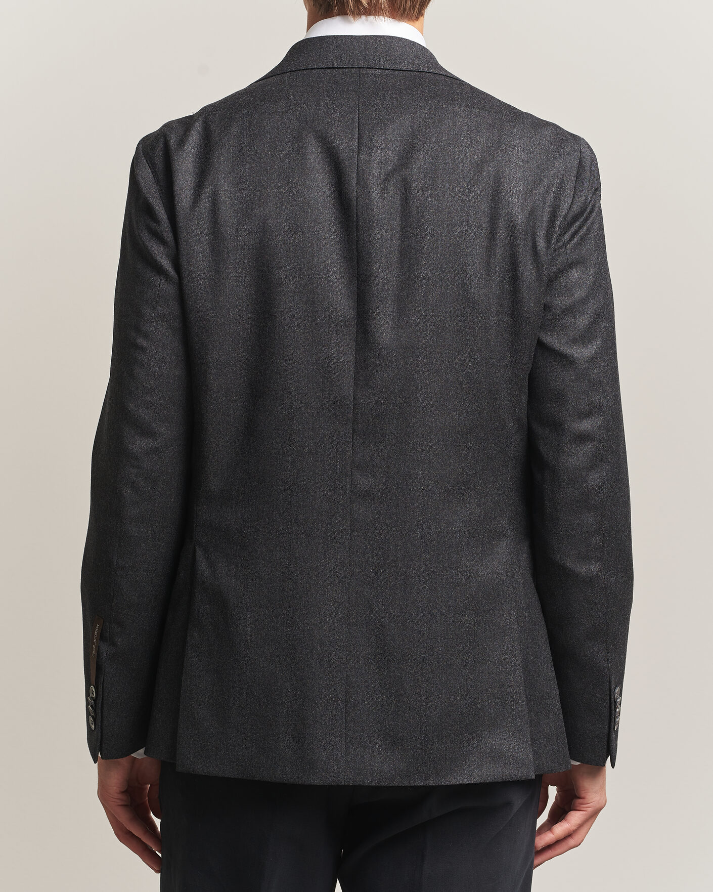 Herr | Kavajer | Oscar Jacobson | Fogerty Wool Flannel Blazer Charcoal