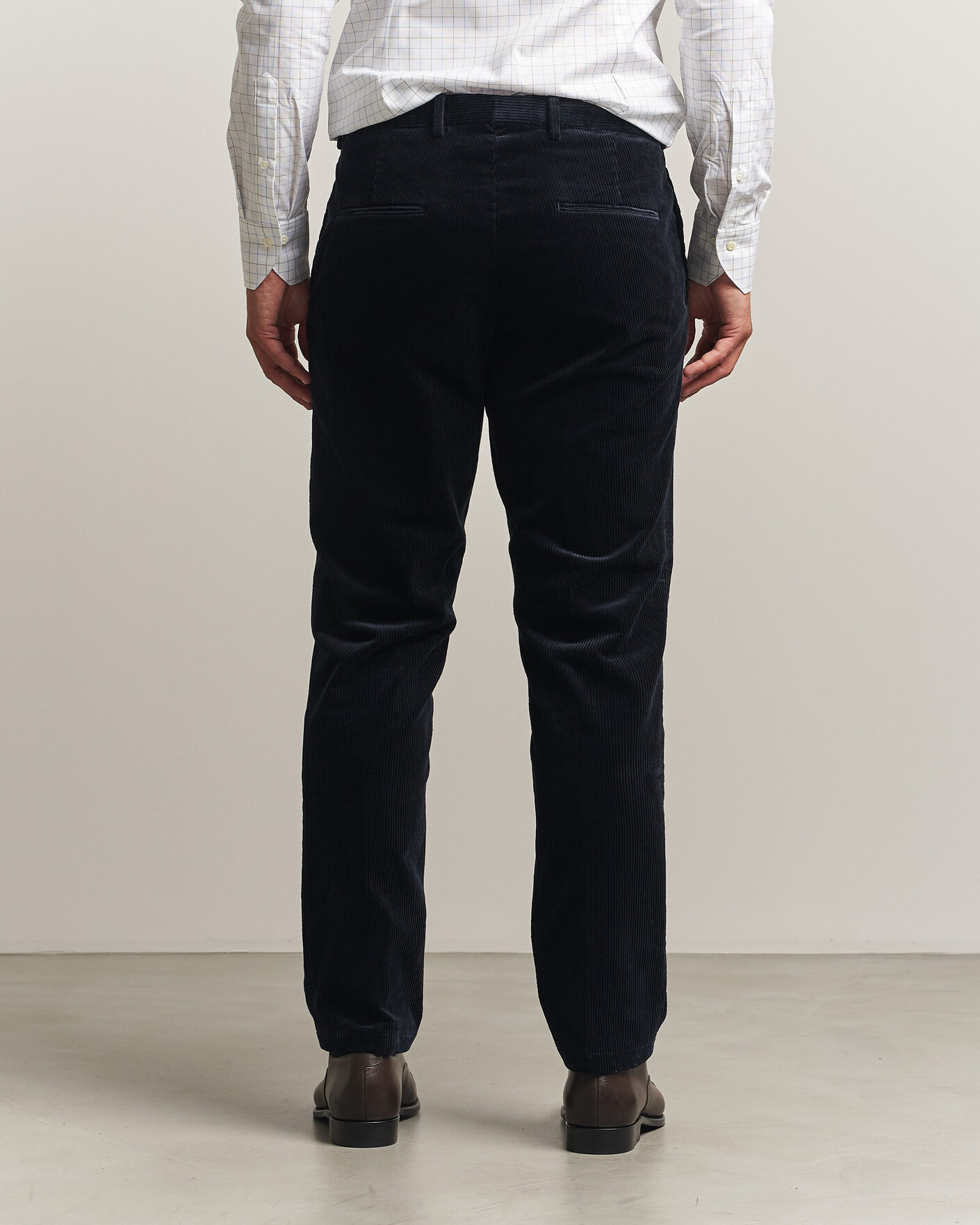 Herr | Byxor | Oscar Jacobson | Dandy Corduroy Trousers Navy