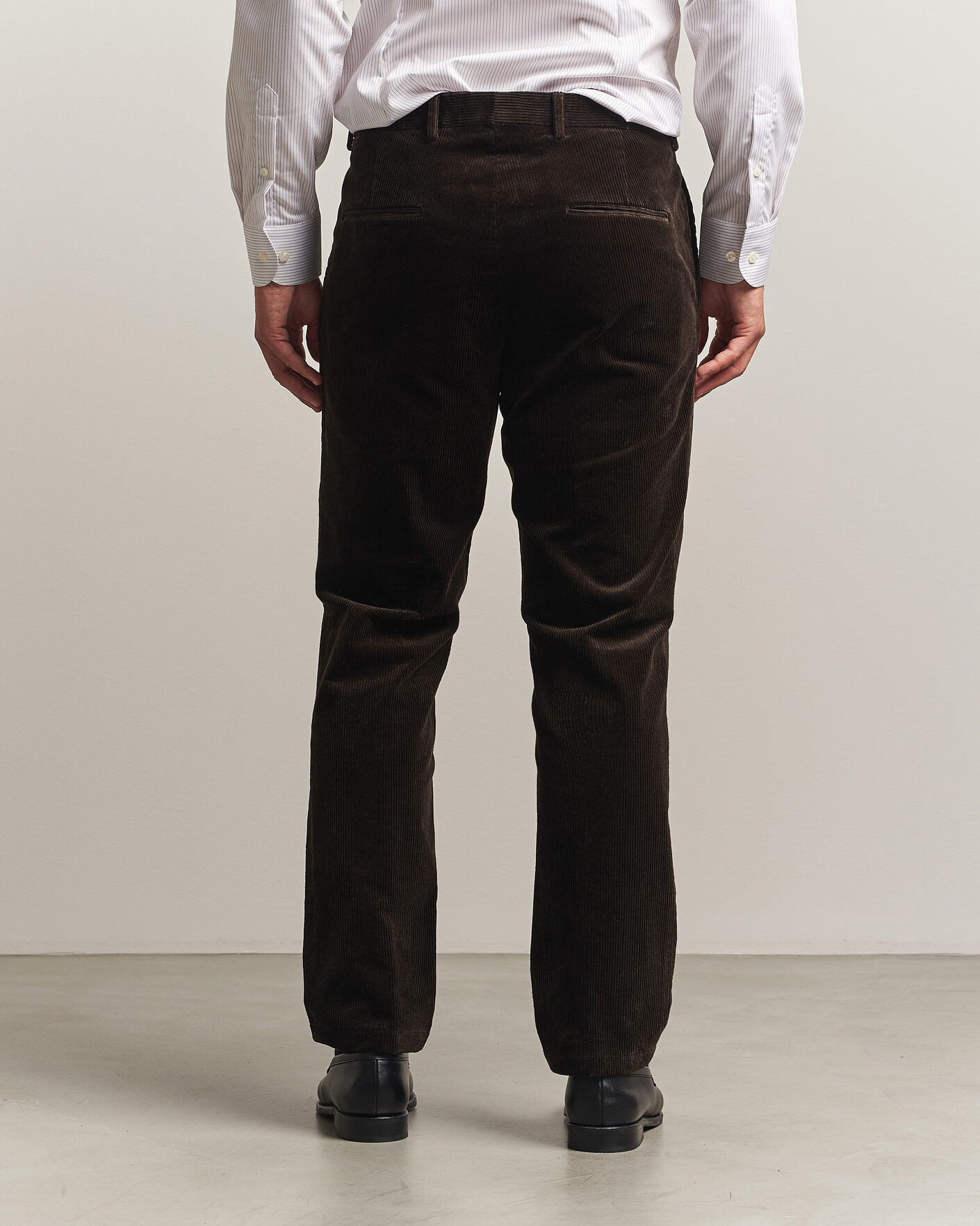 Herr | Byxor | Oscar Jacobson | Dandy Corduroy Trousers Dark Brown
