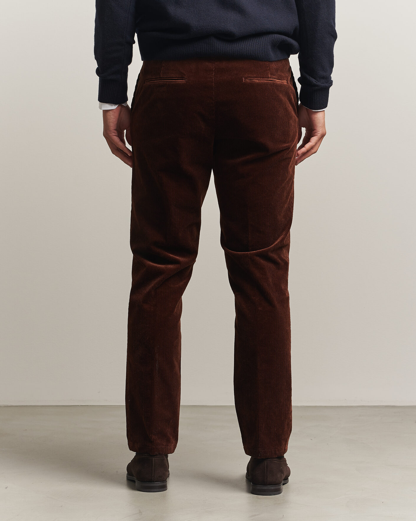 Herr | Byxor | Oscar Jacobson | Dandy Corduroy Trousers Brown