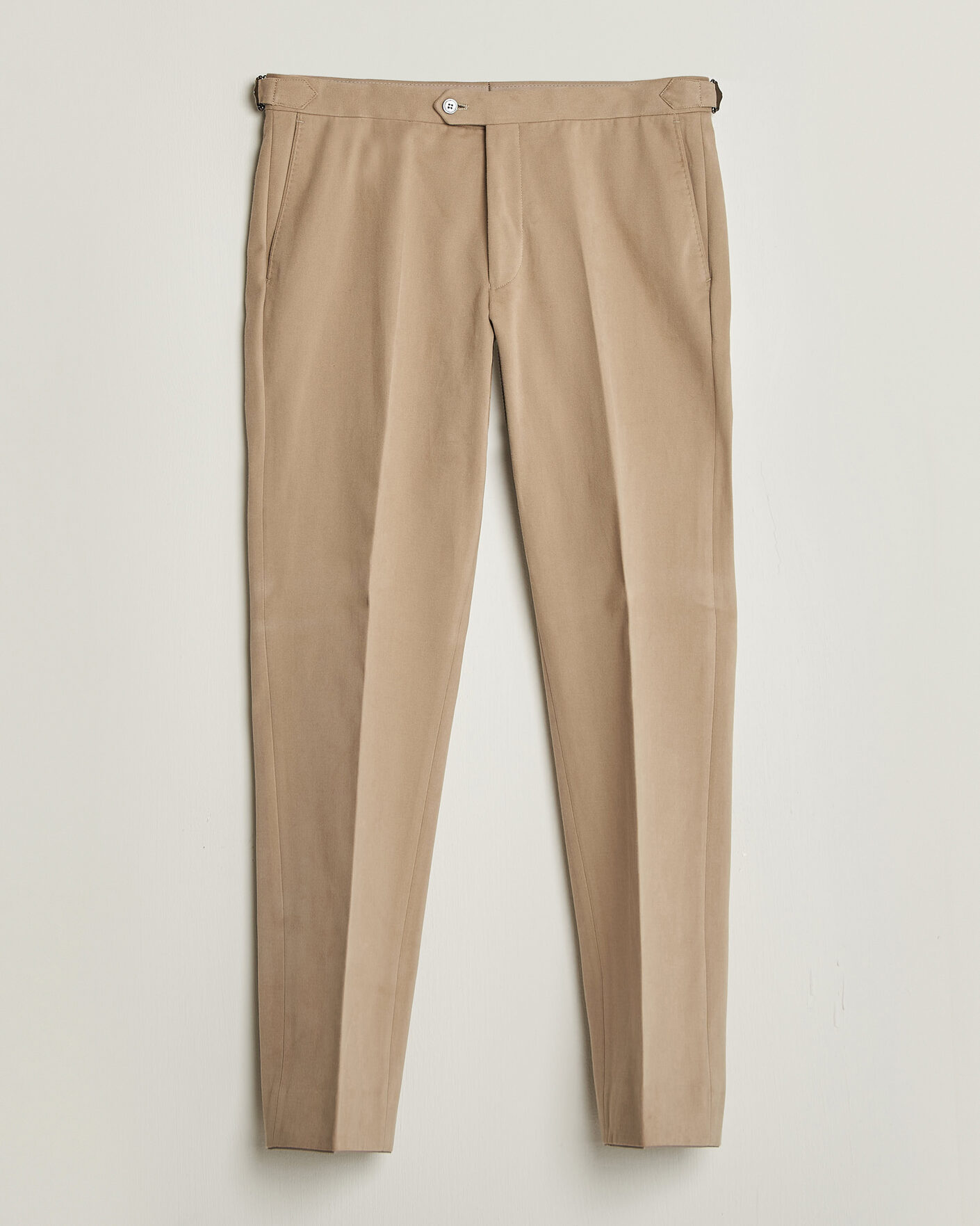 Herr | Byxor | Oscar Jacobson | Dandy Brushed Cotton Trousers Beige