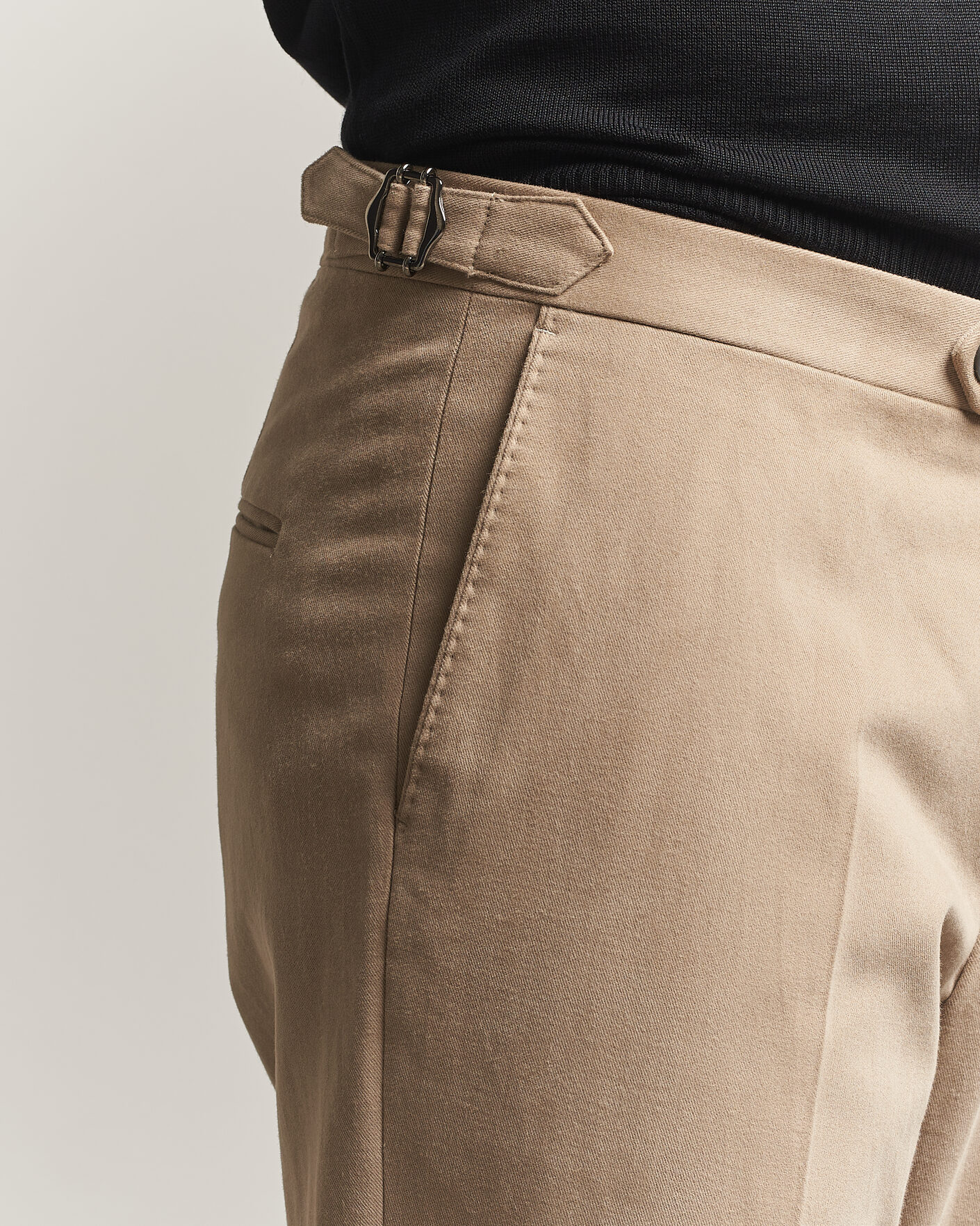 Herr | Byxor | Oscar Jacobson | Dandy Brushed Cotton Trousers Beige