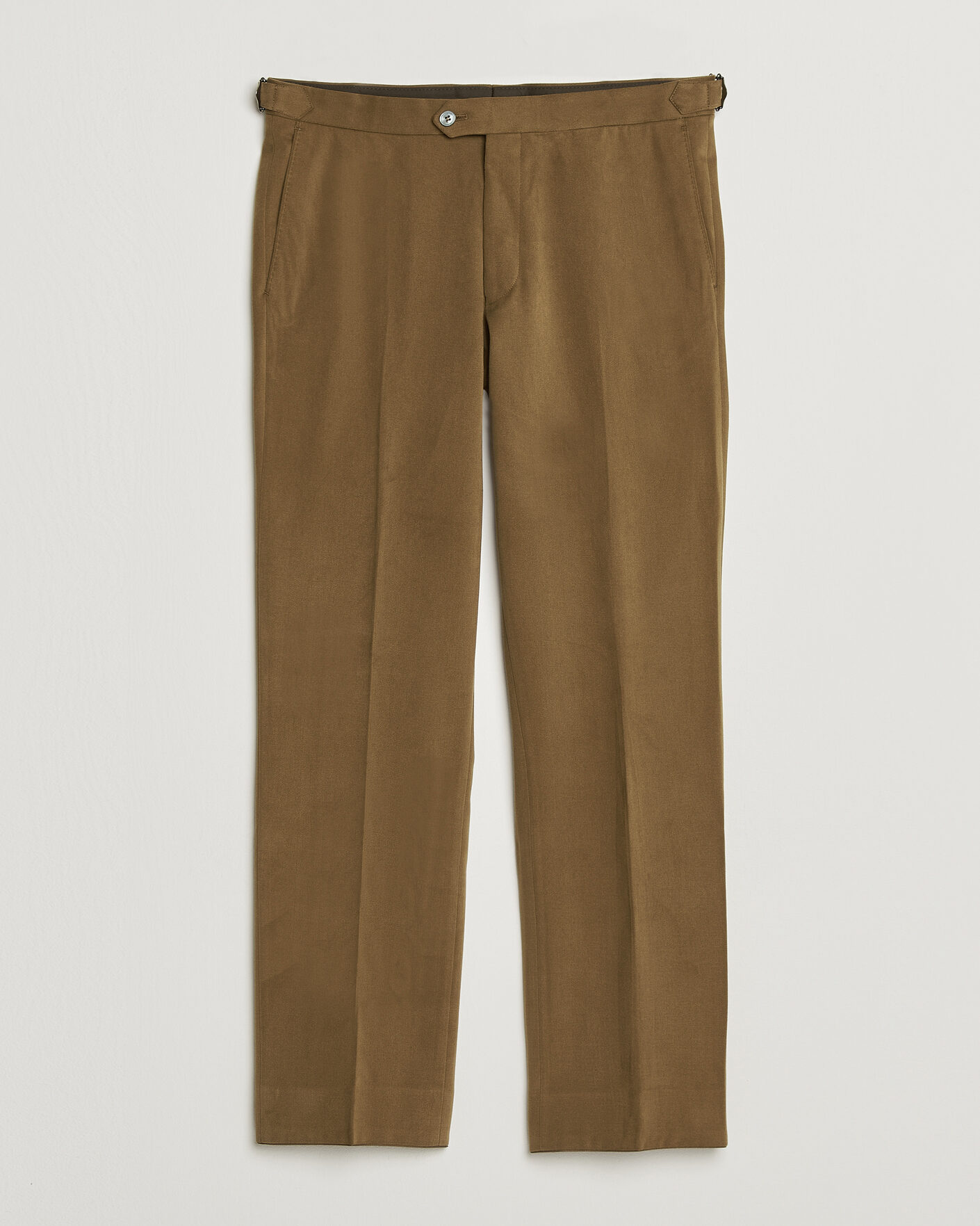 Herr | Byxor | Oscar Jacobson | Dandy Brushed Cotton Trousers Camel