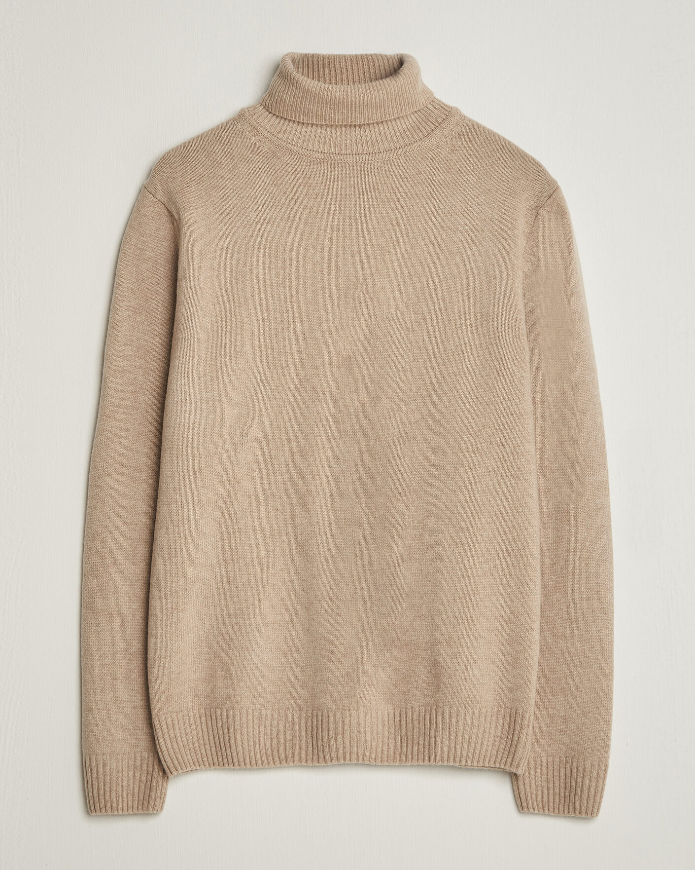 Herr | Tröjor | Stenströms | Brushed Merino Rollneck Beige