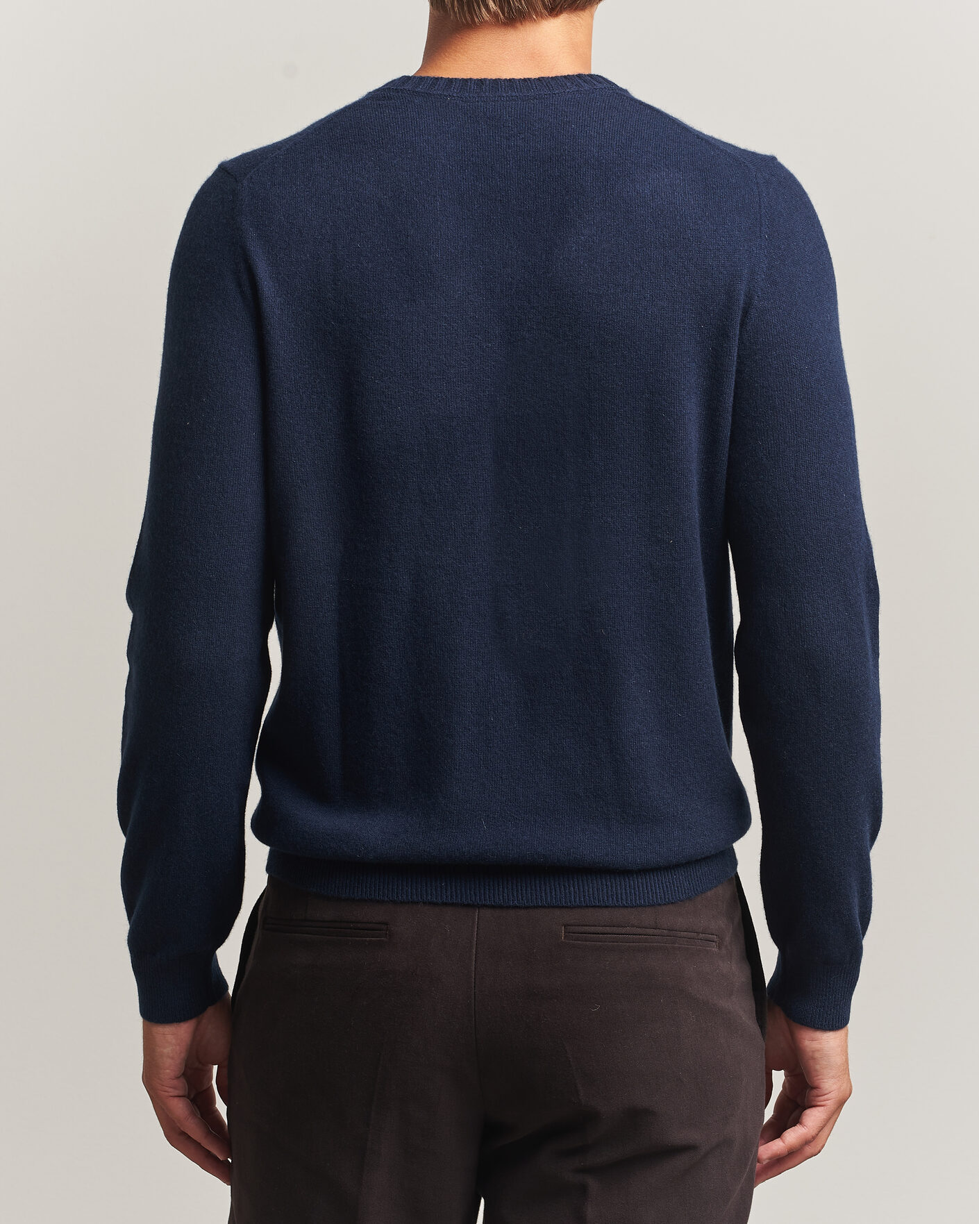Herr | Tröjor | Stenströms | Cashmere Crewneck Navy