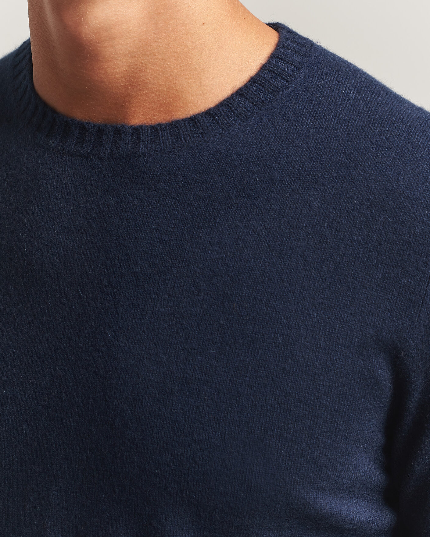 Herr | Tröjor | Stenströms | Cashmere Crewneck Navy