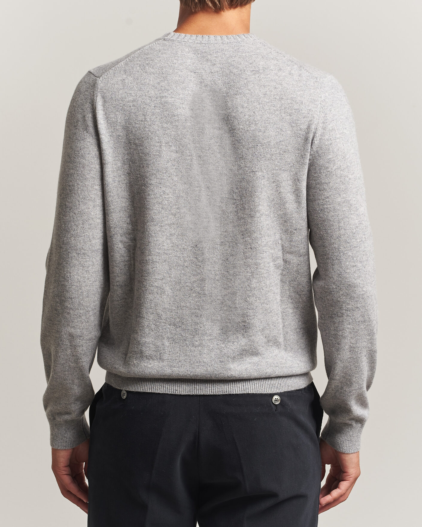 Herr | Tröjor | Stenströms | Cashmere Crewneck Grey