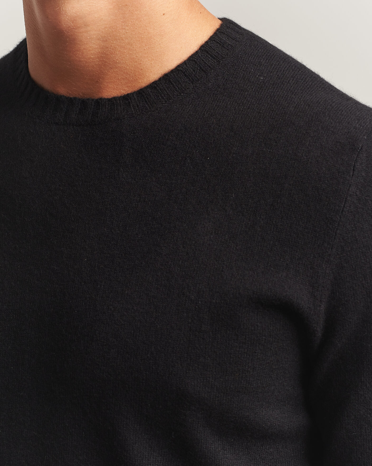 Herr | Tröjor | Stenströms | Cashmere Crewneck Black