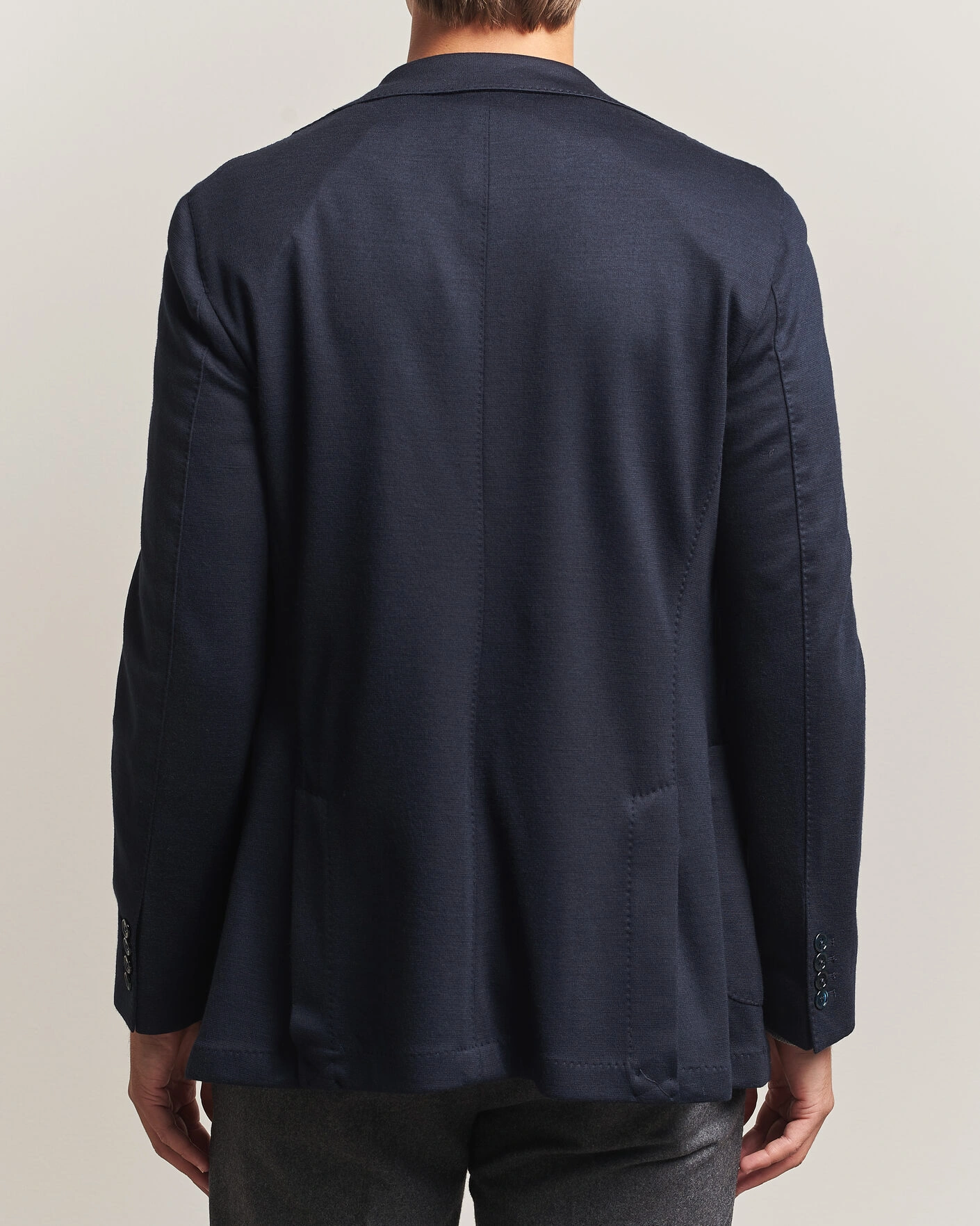 Herr | Kavajer | Stenströms | Wool Jersey Blazer Navy
