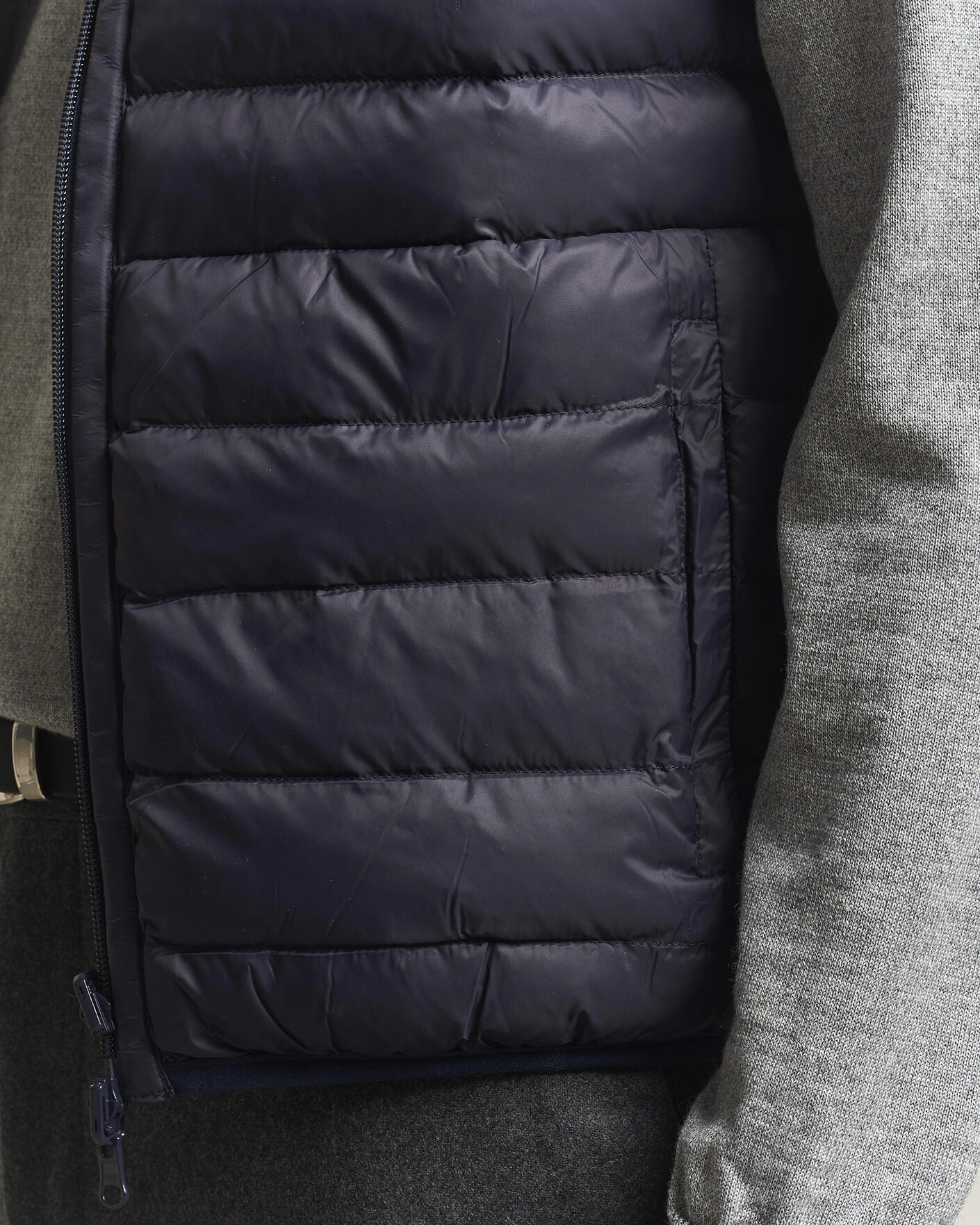 Herr | Västar | Stenströms | Reversible Knitted Merino/Nylon Vest Navy
