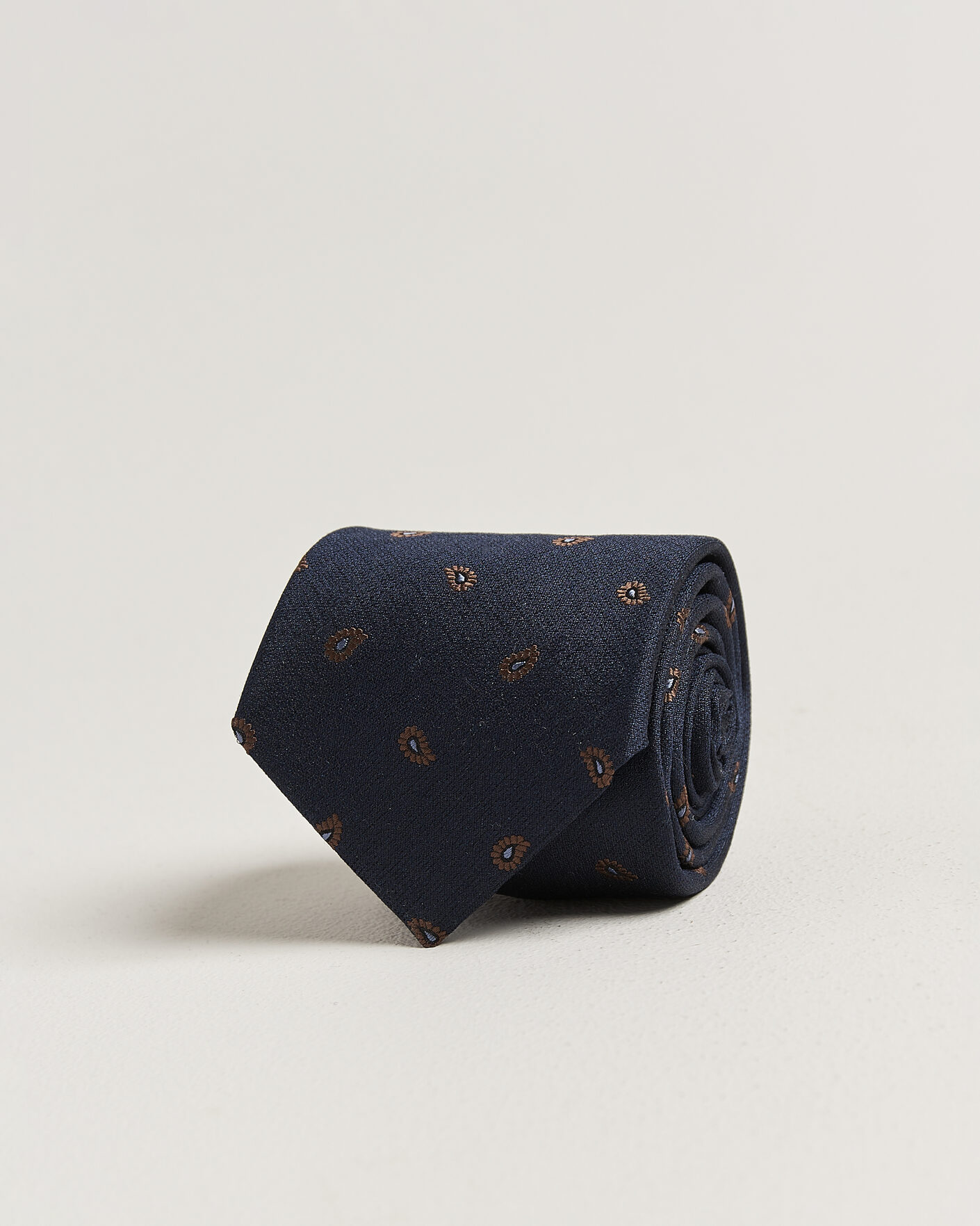 Herr | Slipsar | Stenströms | Woven Paisley Silk Tie 7,5cm Navy