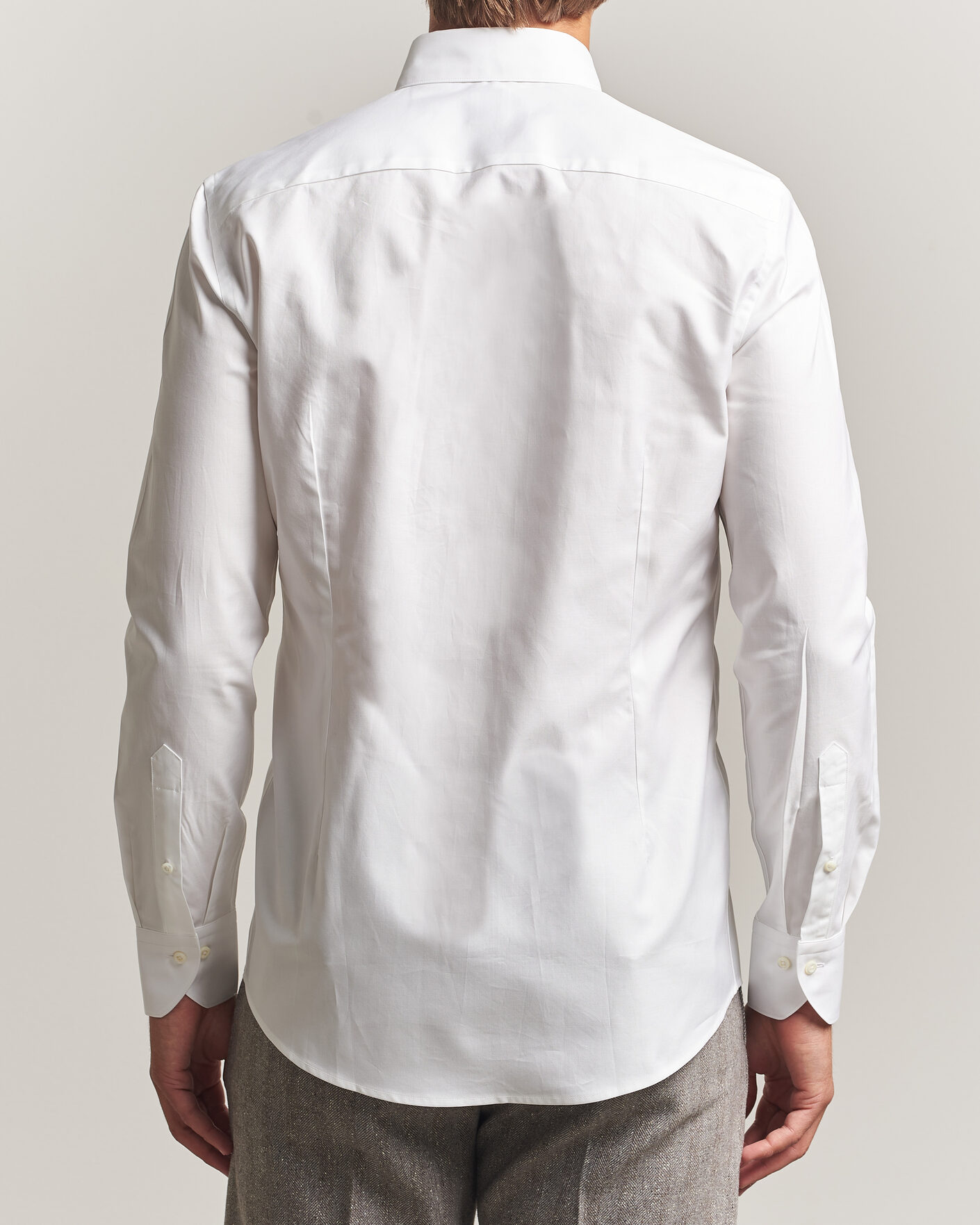 Herr | Skjortor | Stenströms | Slimline Twofold Cotton Button Under Shirt White