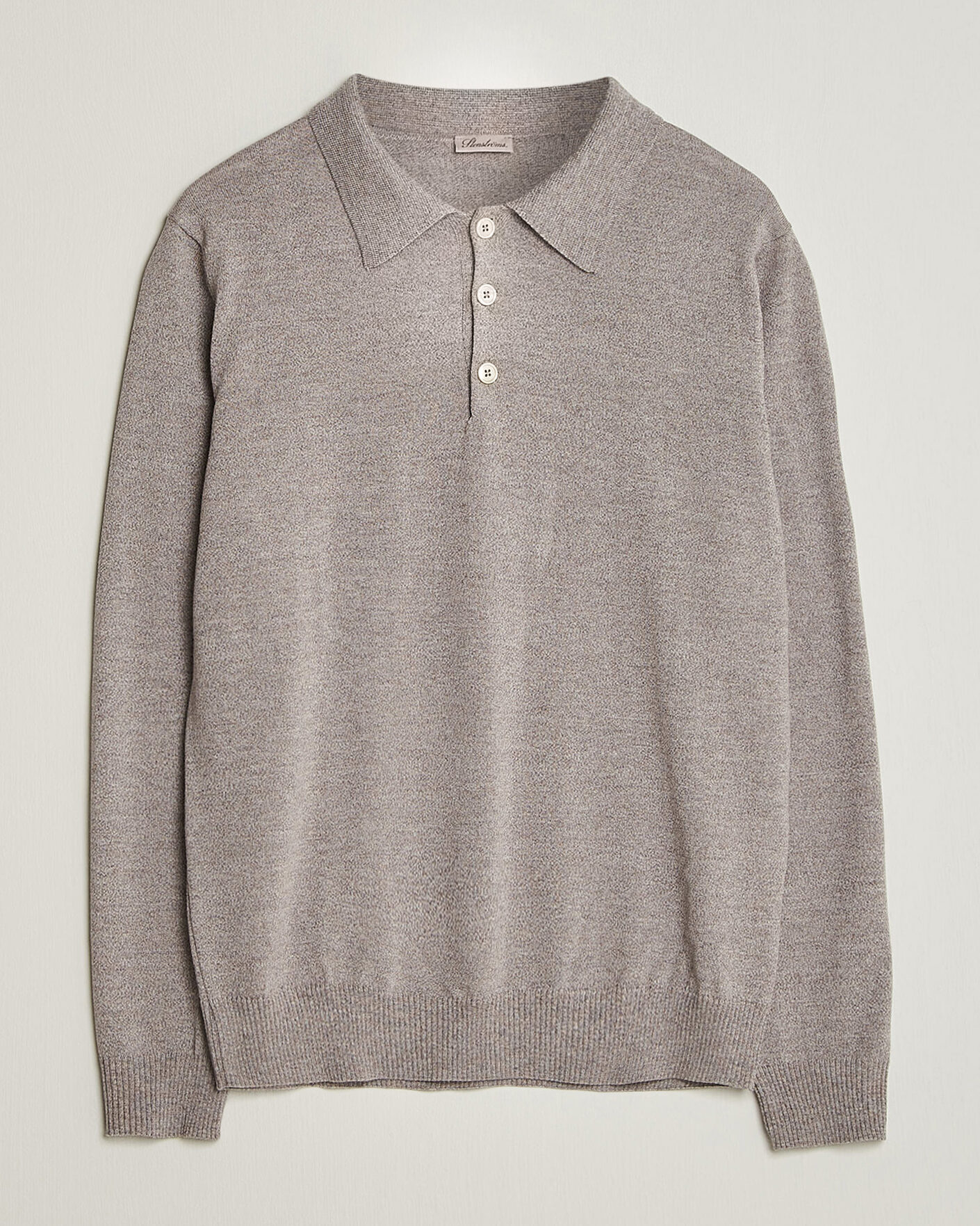 Herr | Tröjor | Stenströms | Merino Polo Beige