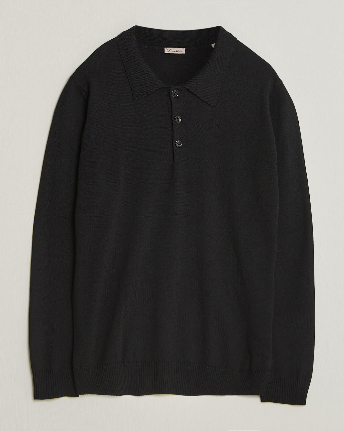 Herr | Tröjor | Stenströms | Merino Polo Black