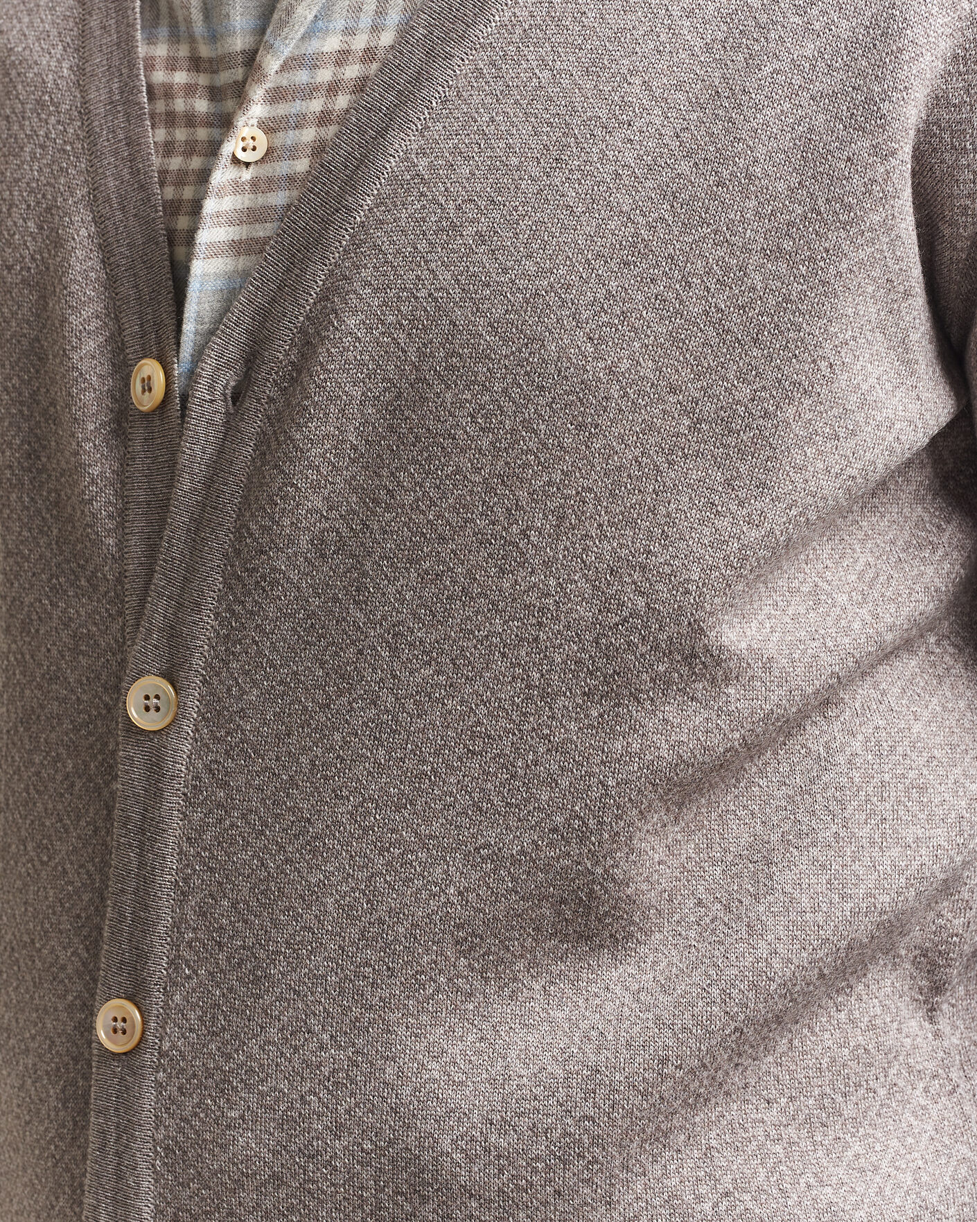 Herr | Tröjor | Stenströms | Merino Jaquard Cardigan Beige