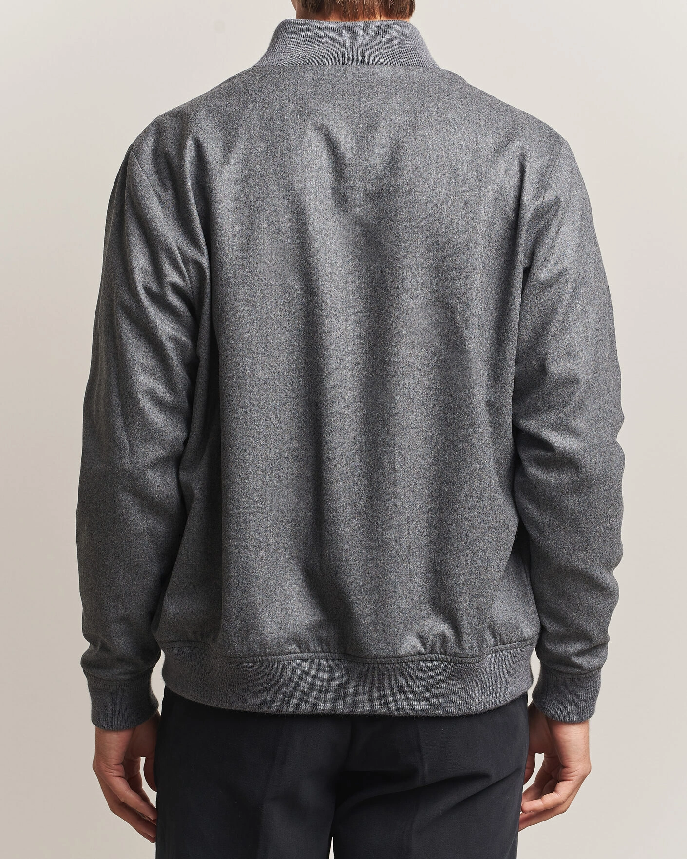 Herr | Jackor | Stenströms | Flannel Bomber Jacket Grey