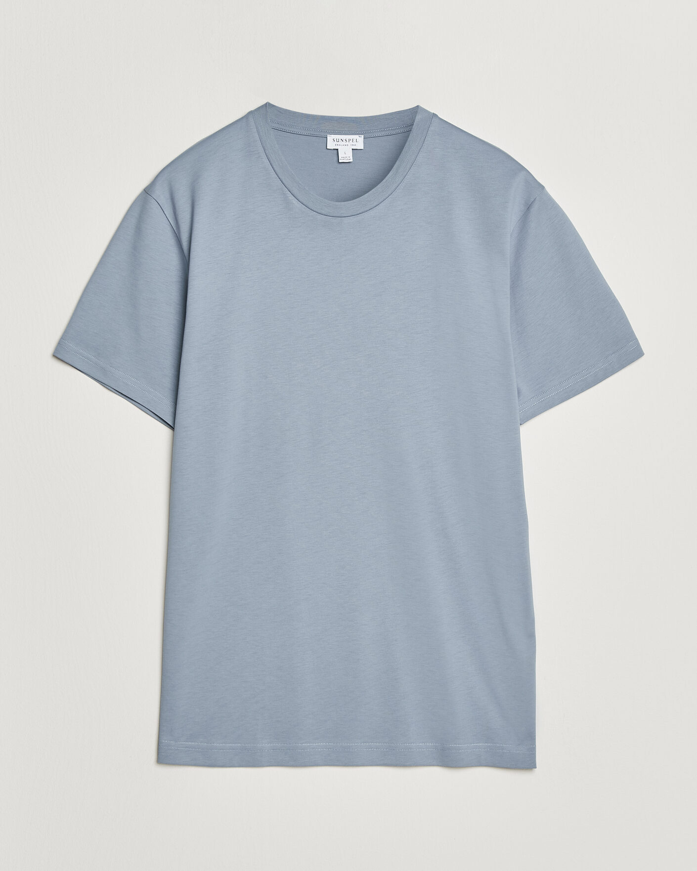 Herr | T-Shirts | Sunspel | Riviera Midweight T-Shirt Powder Blue