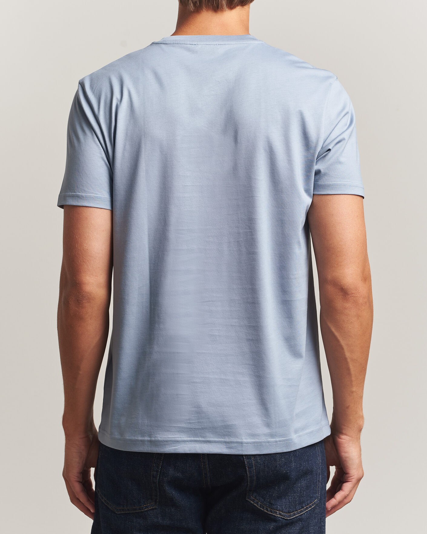 Herr | T-Shirts | Sunspel | Riviera Midweight T-Shirt Powder Blue
