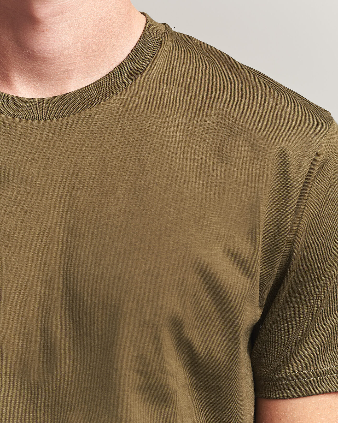 Herr | T-Shirts | Sunspel | Riviera Midweight T-Shirt Loden Green