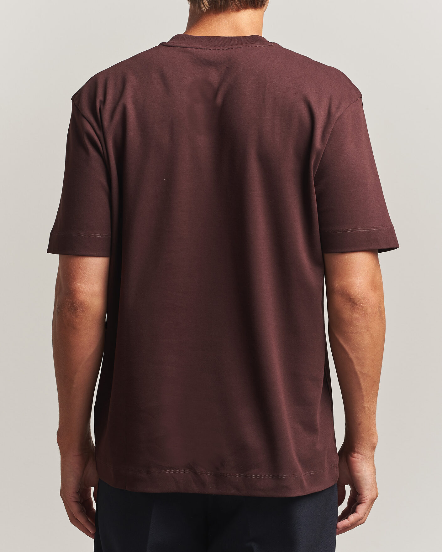 Herr | T-Shirts | Sunspel | Heavy Weight Supima Cotton T-Shirt Dark Brown