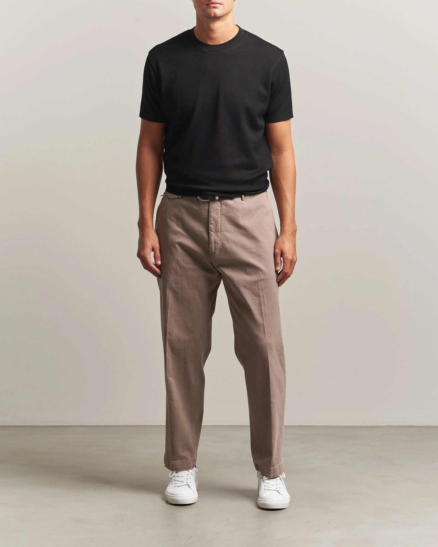 Herr | T-Shirts | Sunspel | Cotton Piquet T-Shirt Black