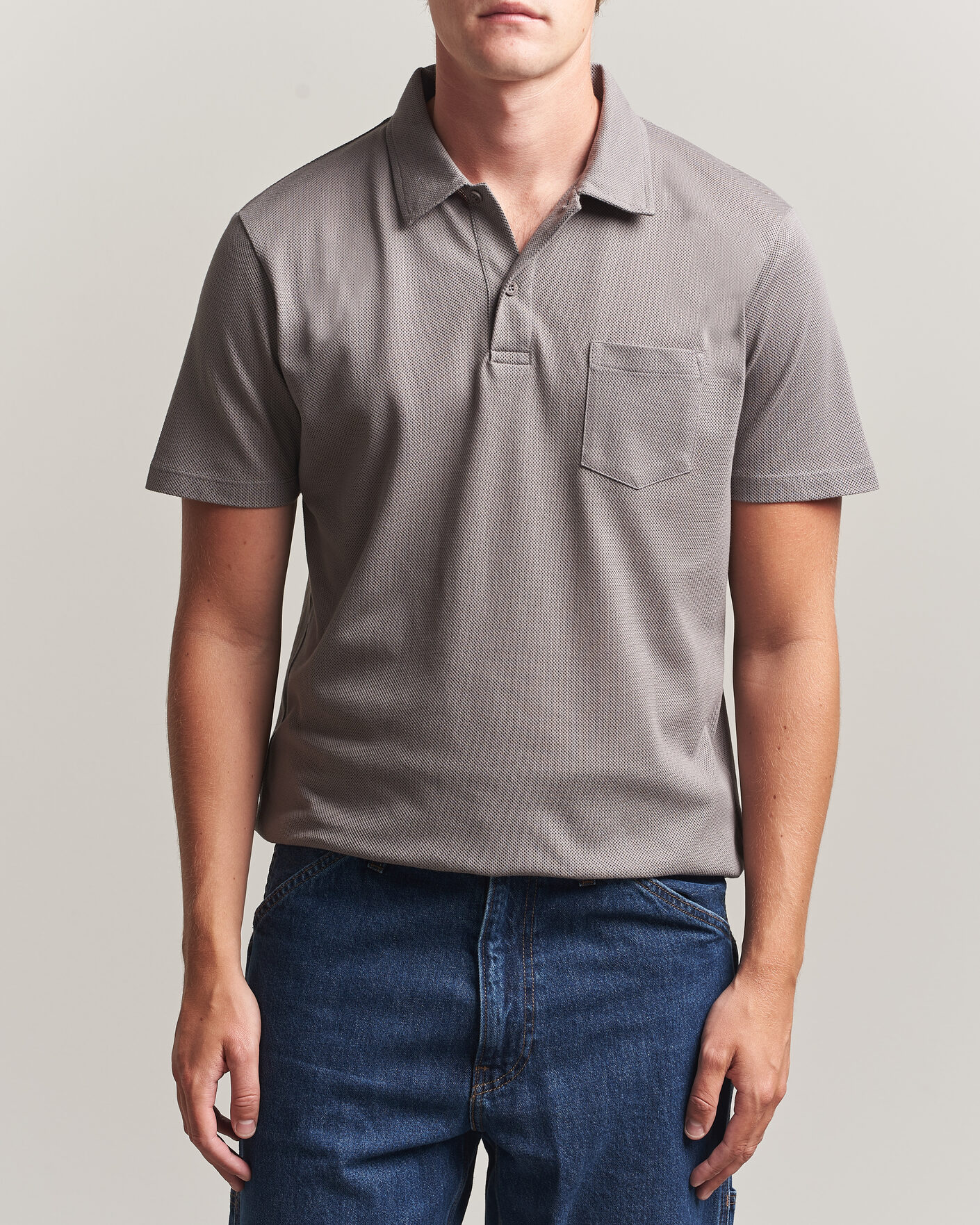 Herr | Pikéer | Sunspel | Riviera Polo Shirt Smoke Grey