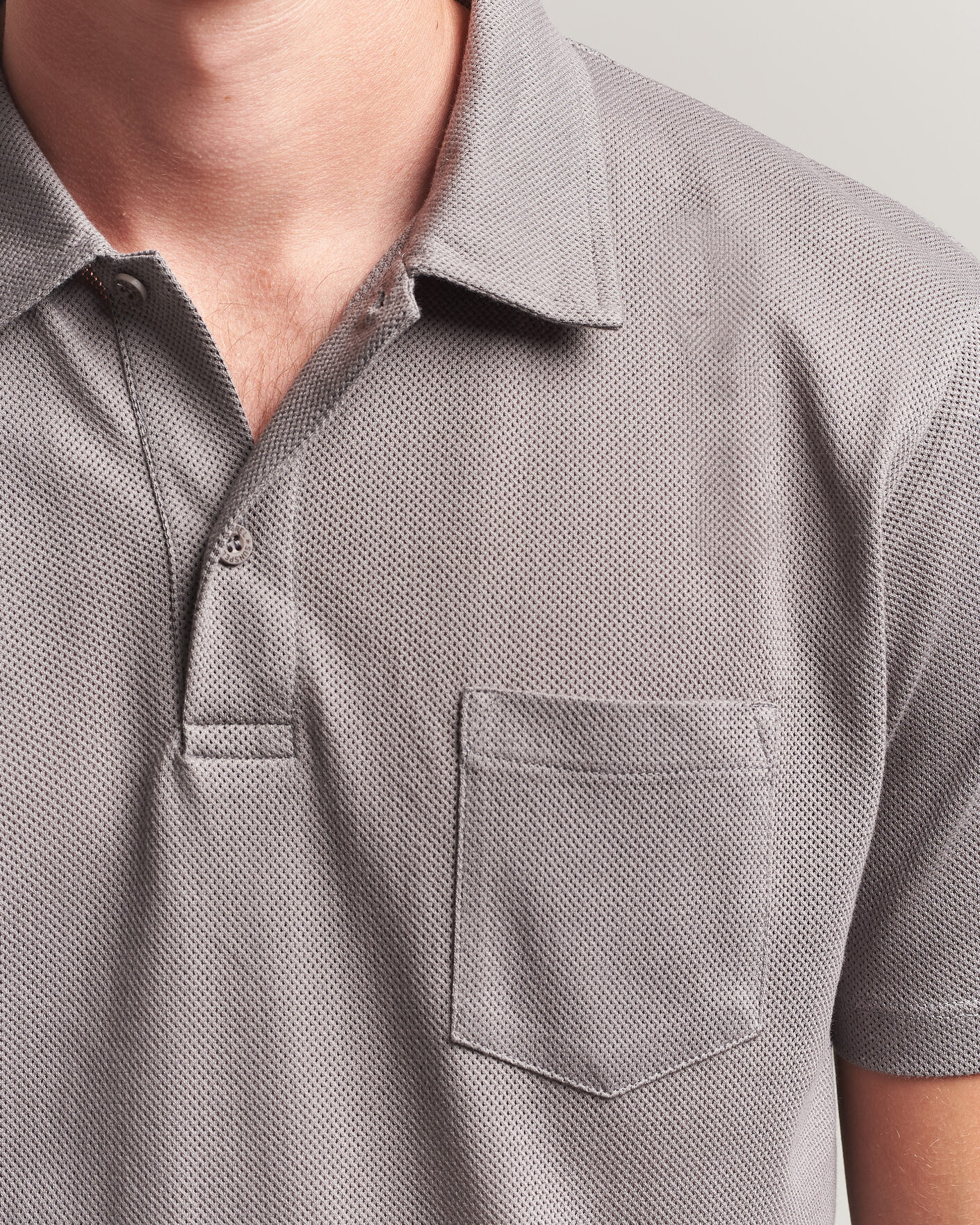 Herr | Pikéer | Sunspel | Riviera Polo Shirt Smoke Grey