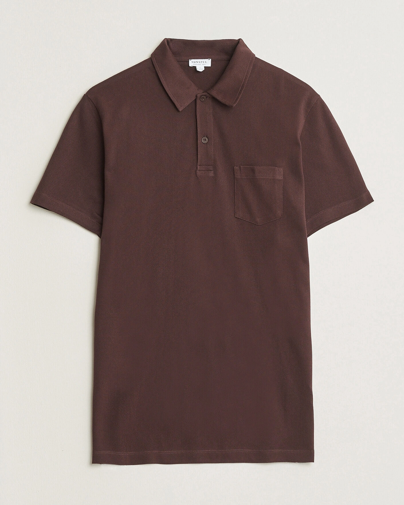 Herr | Pikéer | Sunspel | Riviera Polo Shirt Dark Brown
