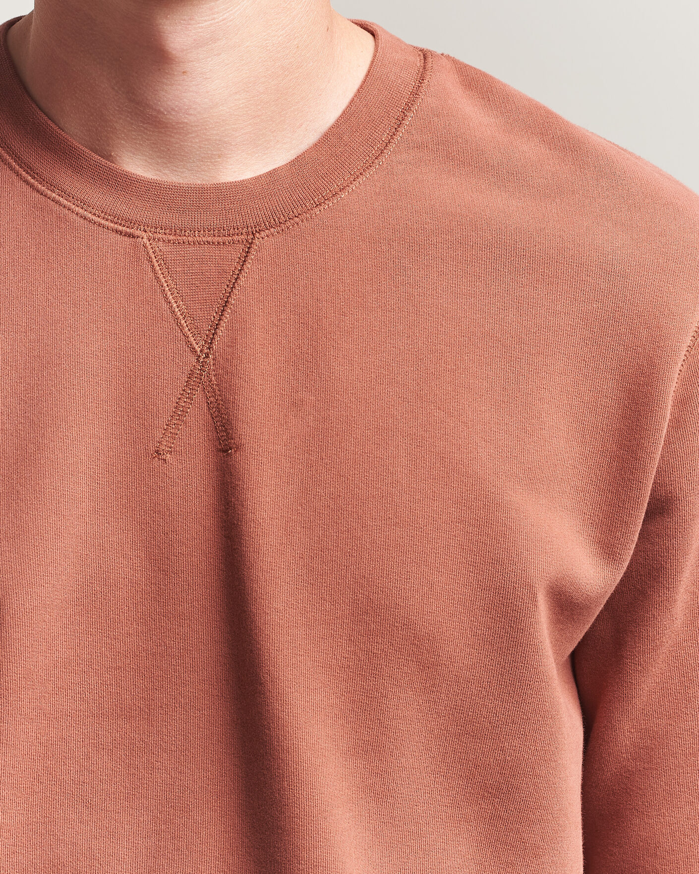 Herr | Tröjor | Sunspel | Loopback Sweatshirt Dark Tabacco