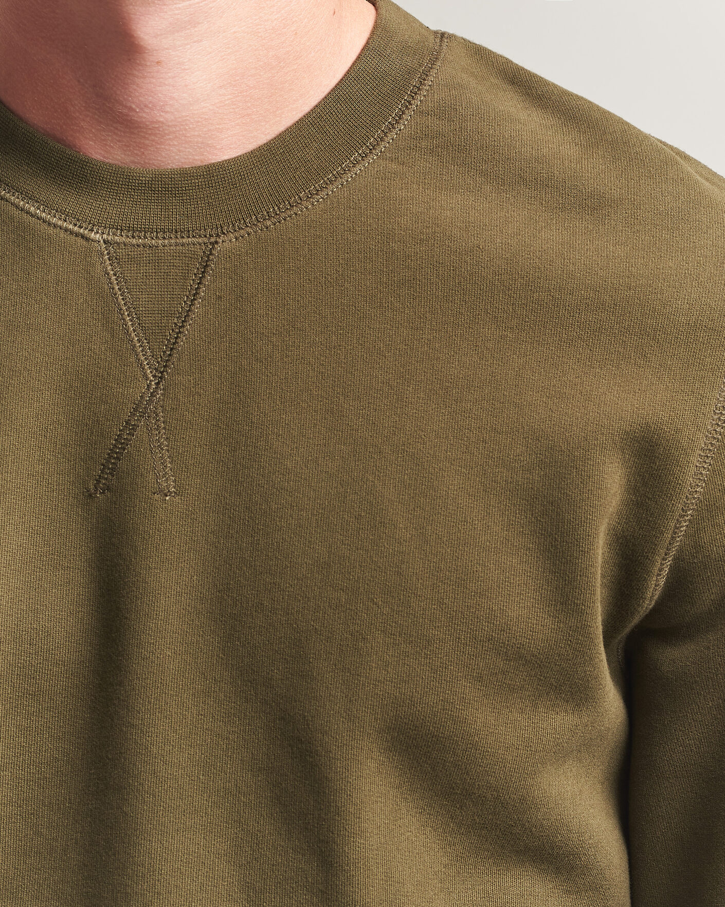 Herr | Tröjor | Sunspel | Loopback Sweatshirt Loden Green