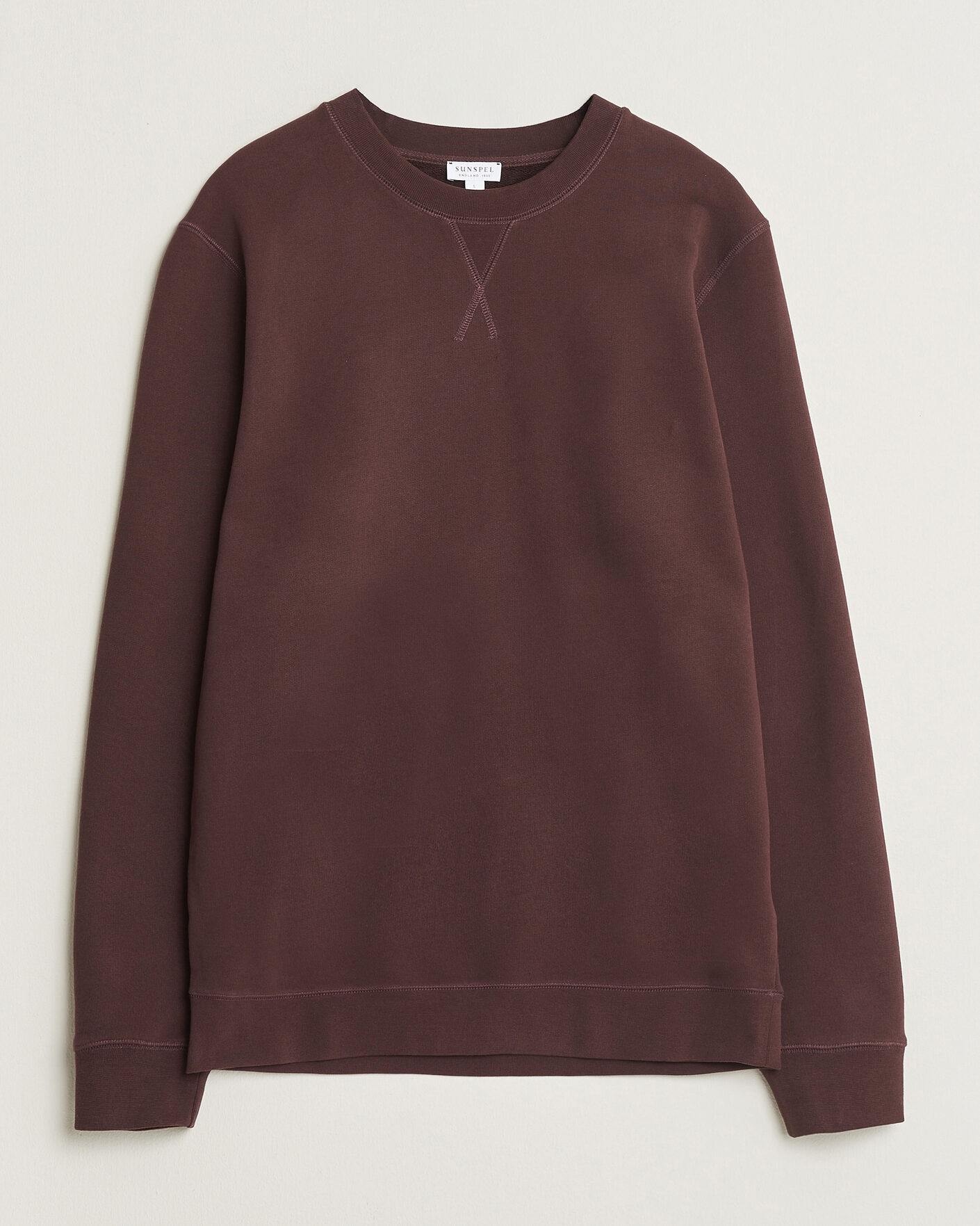 Herr | Tröjor | Sunspel | Loopback Sweatshirt Dark Brown