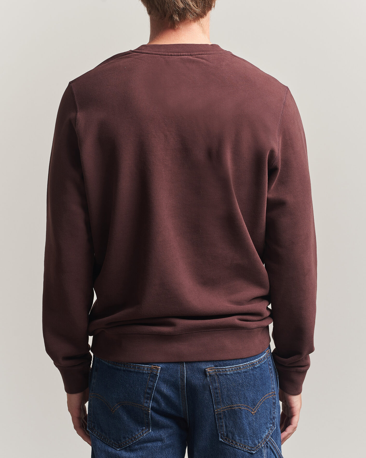 Herr | Tröjor | Sunspel | Loopback Sweatshirt Dark Brown