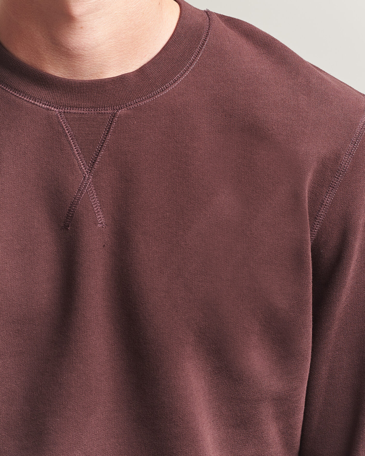 Herr | Tröjor | Sunspel | Loopback Sweatshirt Dark Brown