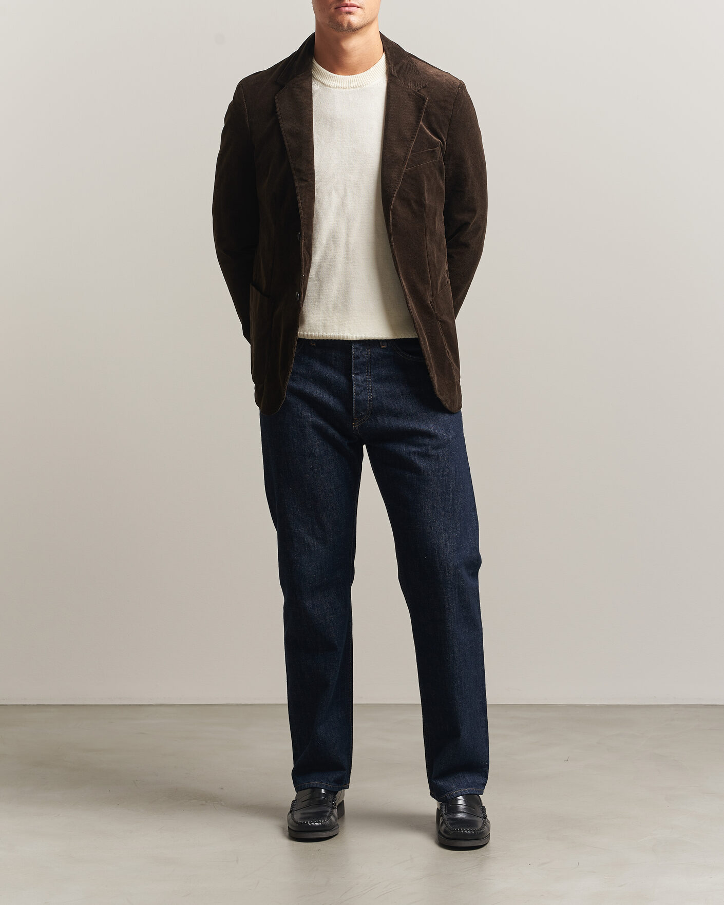 Herr | Kavajer | Sunspel | Relaxed Corduroy Blazer Dark Choclate