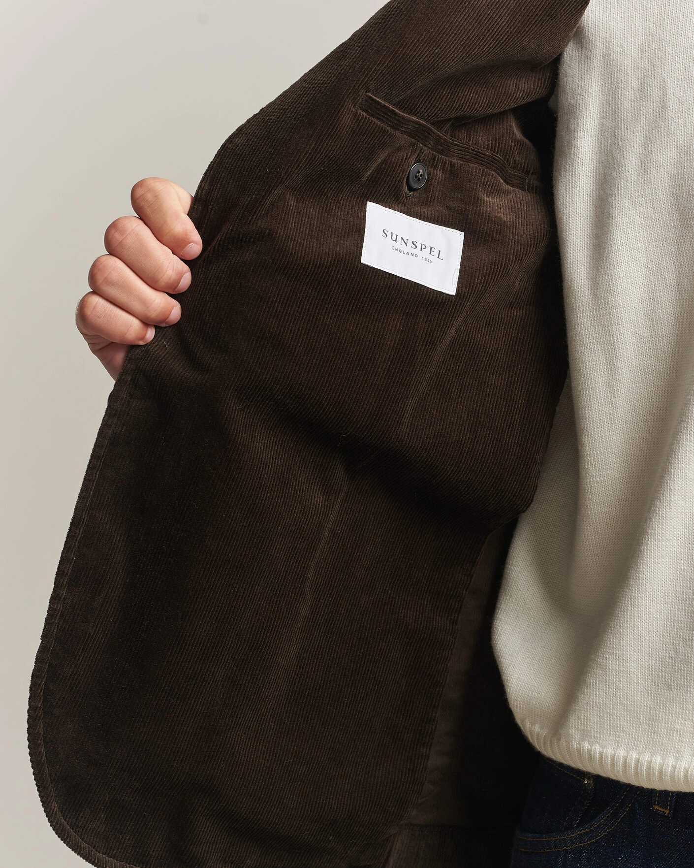 Herr | Kavajer | Sunspel | Relaxed Corduroy Blazer Dark Choclate