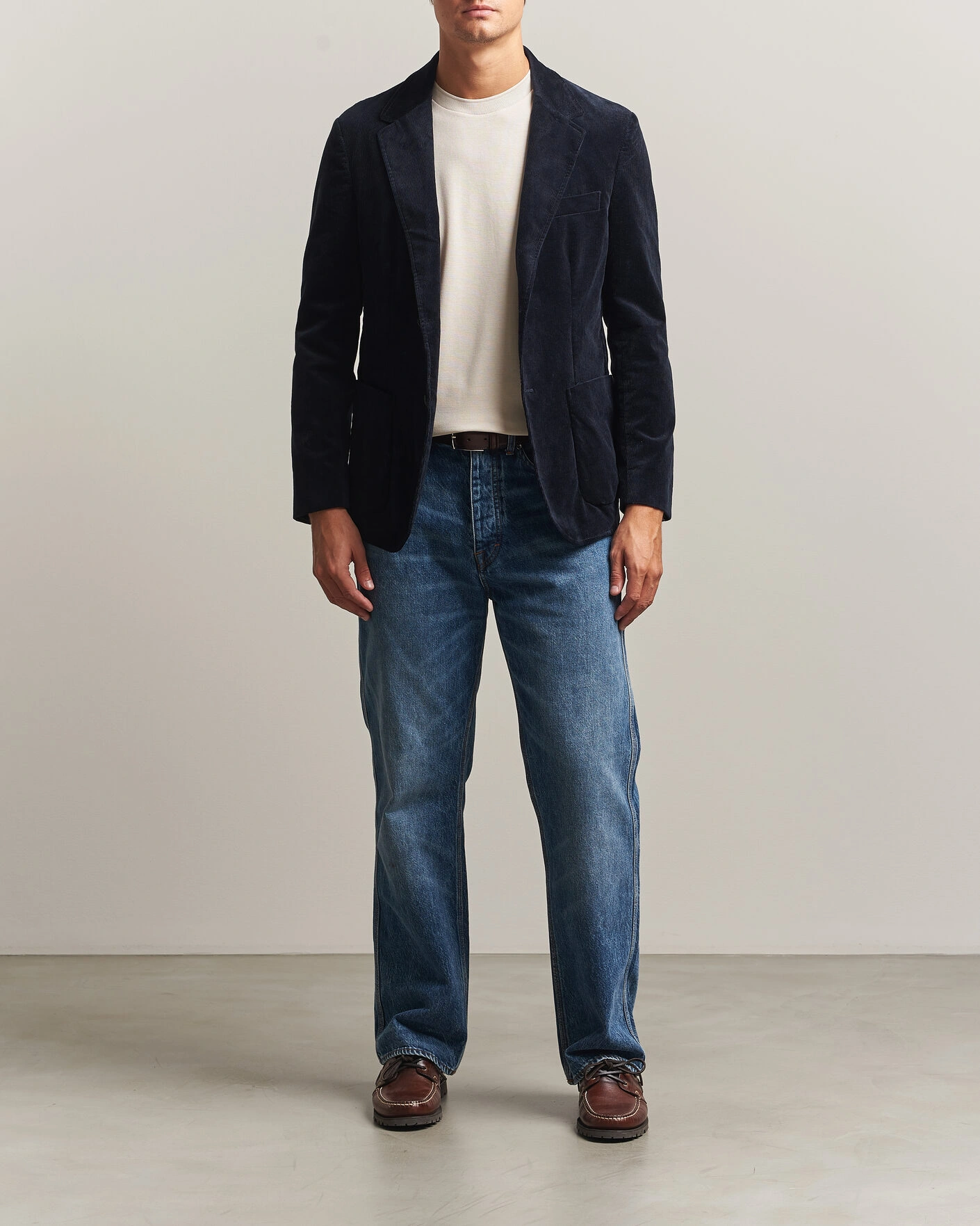 Herr | Kavajer | Sunspel | Relaxed Corduroy Blazer Navy