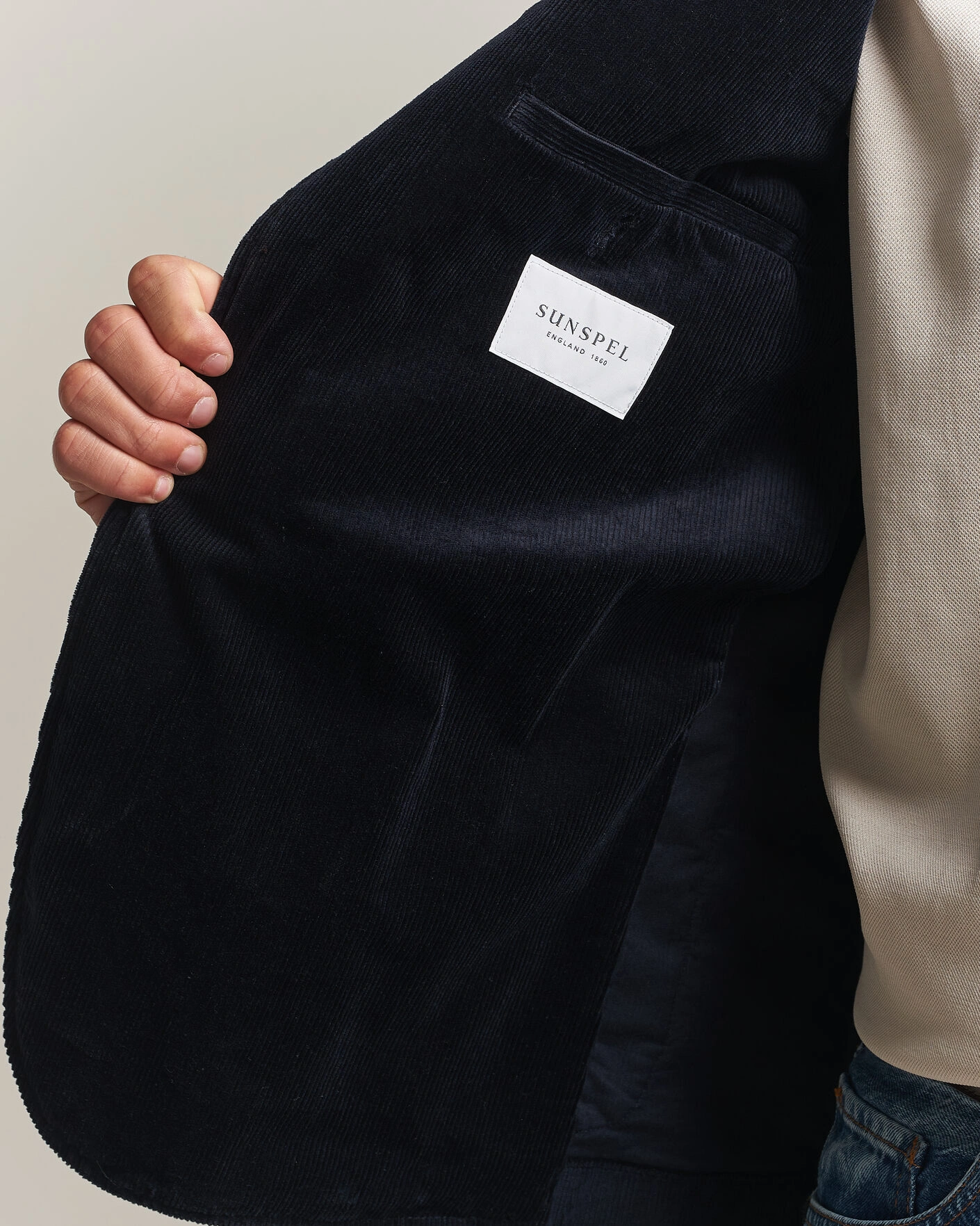 Herr | Kavajer | Sunspel | Relaxed Corduroy Blazer Navy