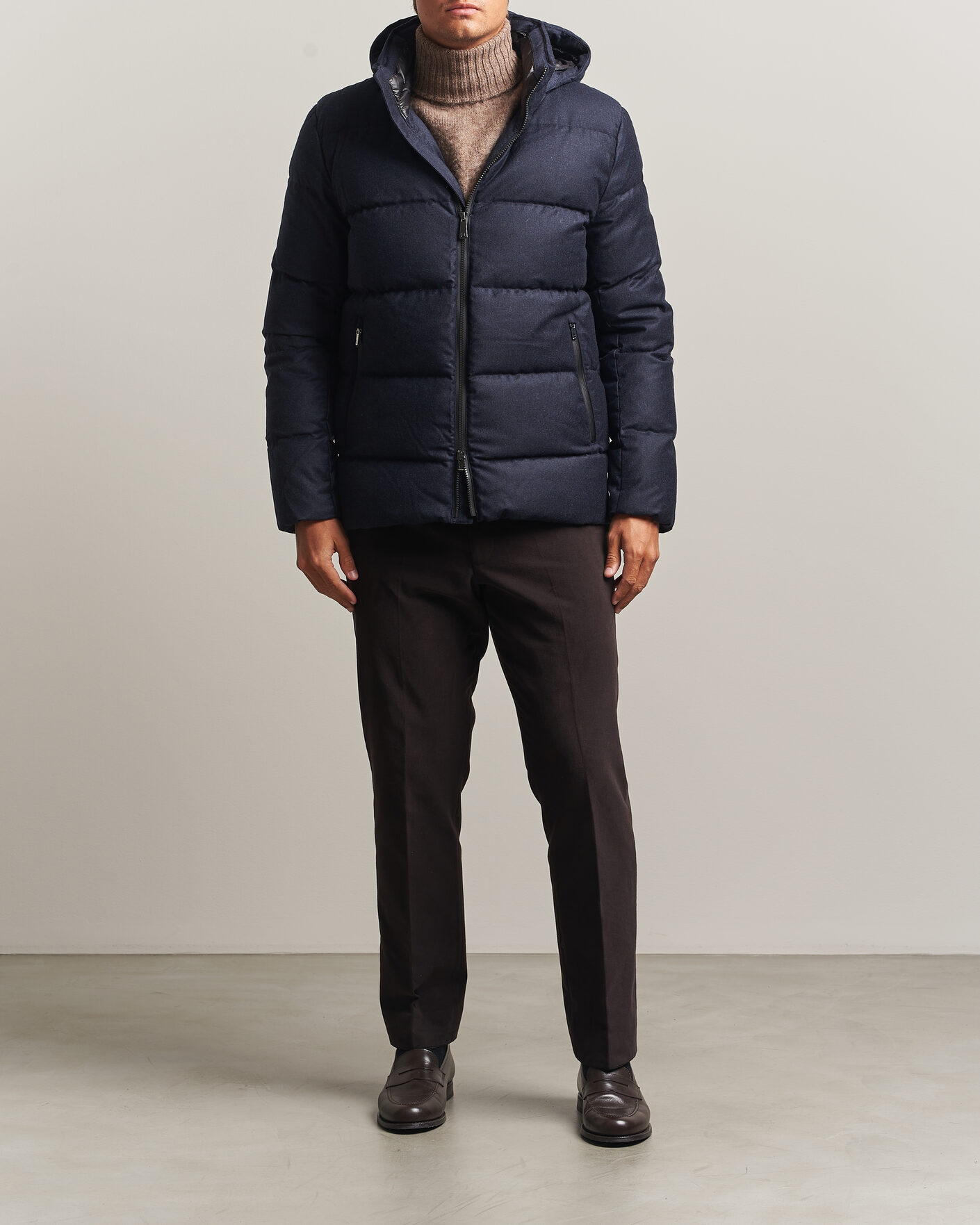 Herr | Jackor | UBR | Concord Jacket Savile Navy Melange Wool