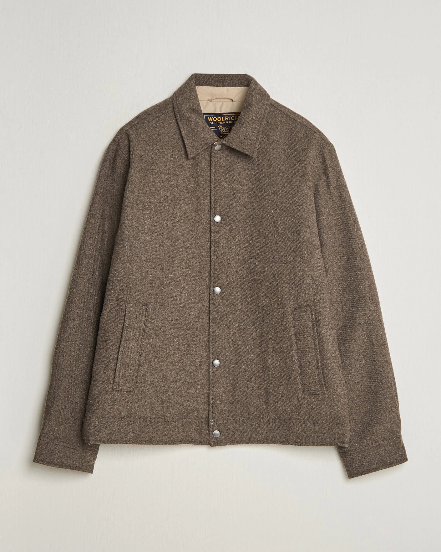Herr | Jackor | Woolrich | Wool Light Padded Keating Shirt Jacket Falcon