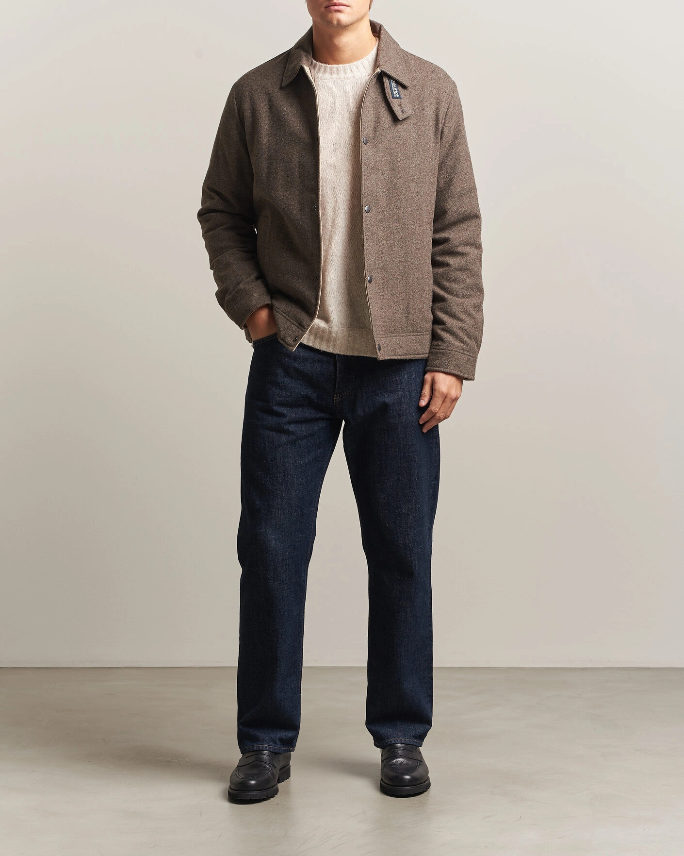 Herr | Jackor | Woolrich | Wool Light Padded Keating Shirt Jacket Falcon