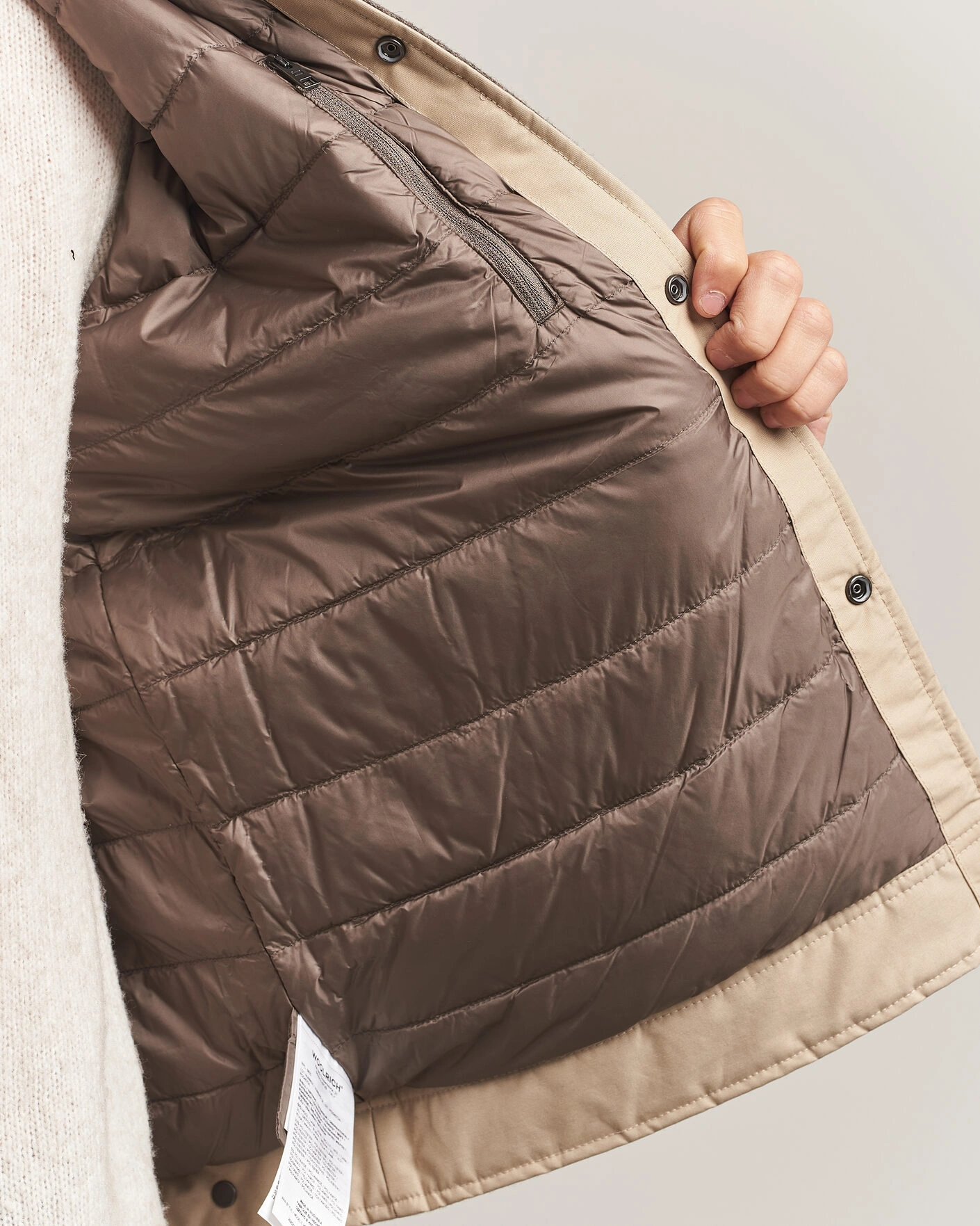 Herr | Jackor | Woolrich | Wool Light Padded Keating Shirt Jacket Falcon