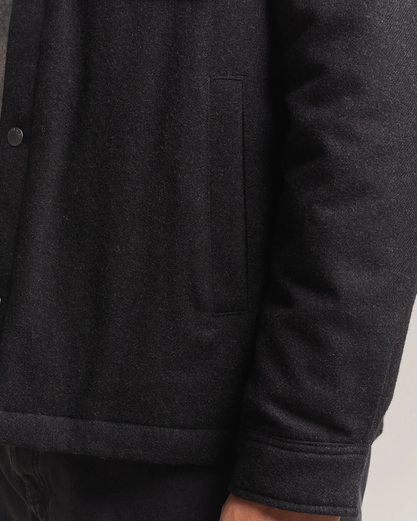 Herr | Jackor | Woolrich | Alaskan Wool Light Padded Shirt Jacket Faded Black