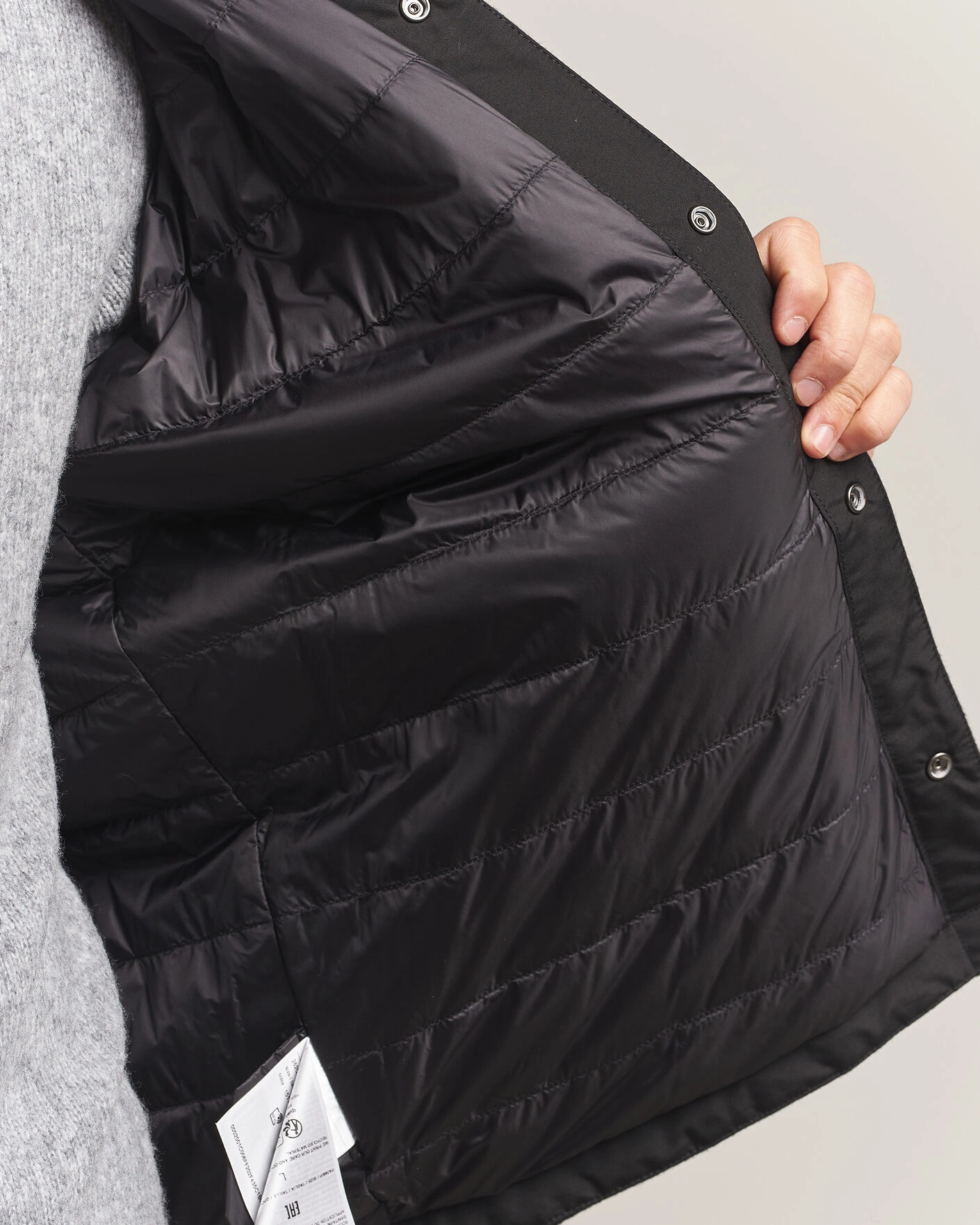 Herr | Jackor | Woolrich | Alaskan Wool Light Padded Shirt Jacket Faded Black