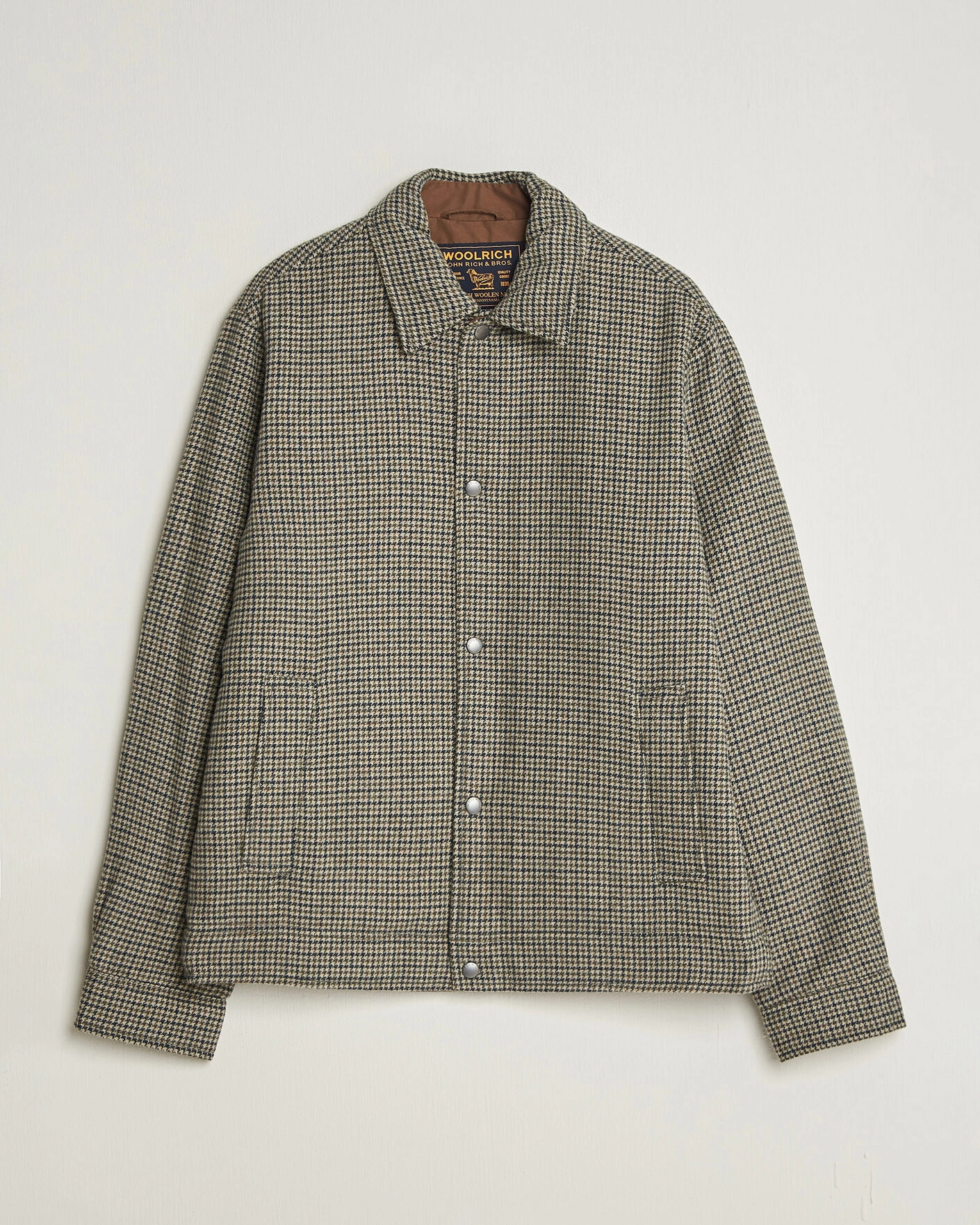 Herr | Jackor | Woolrich | Wool Check Light Padded Keating Shirt Jacket Brown