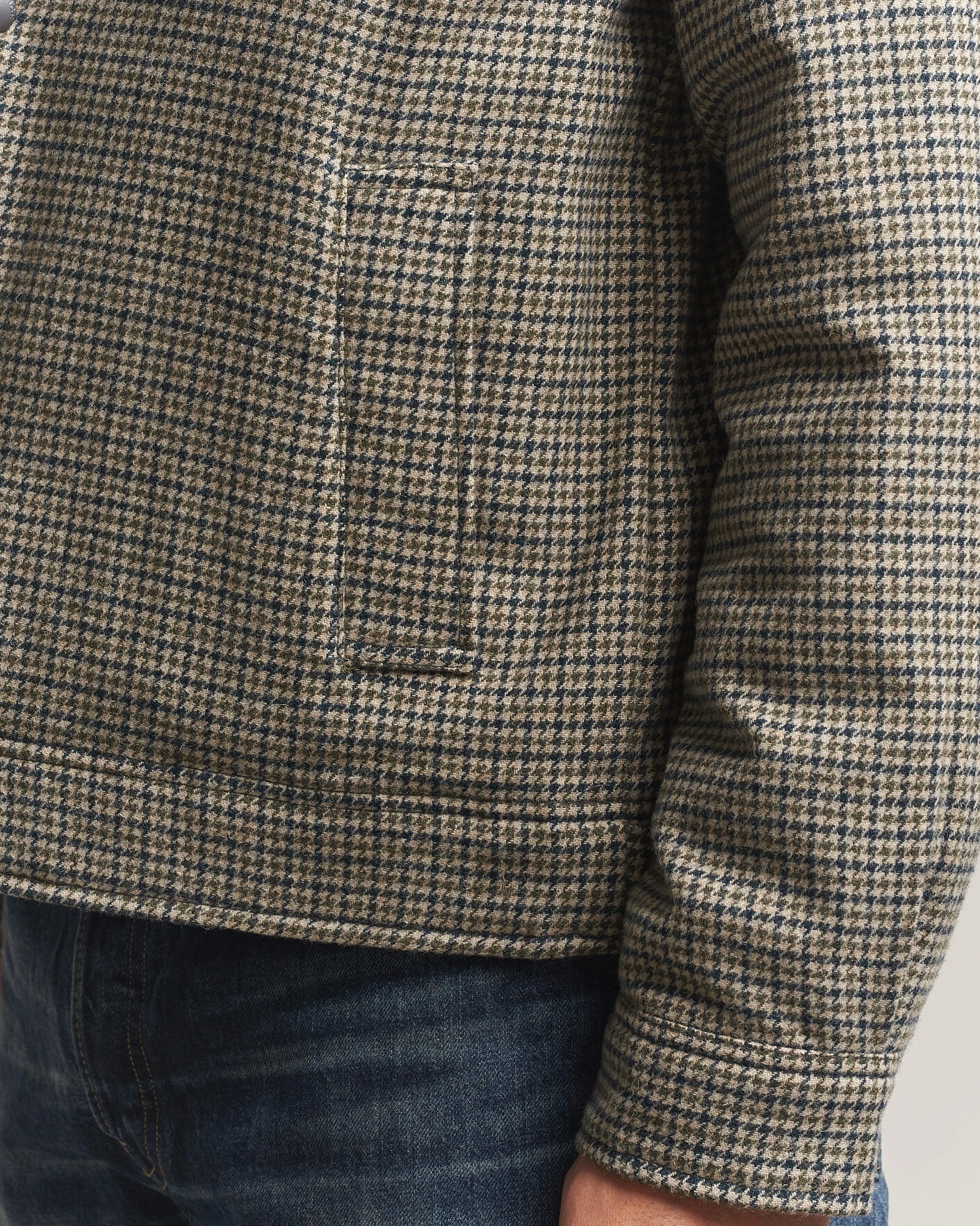 Herr | Jackor | Woolrich | Wool Check Light Padded Keating Shirt Jacket Brown
