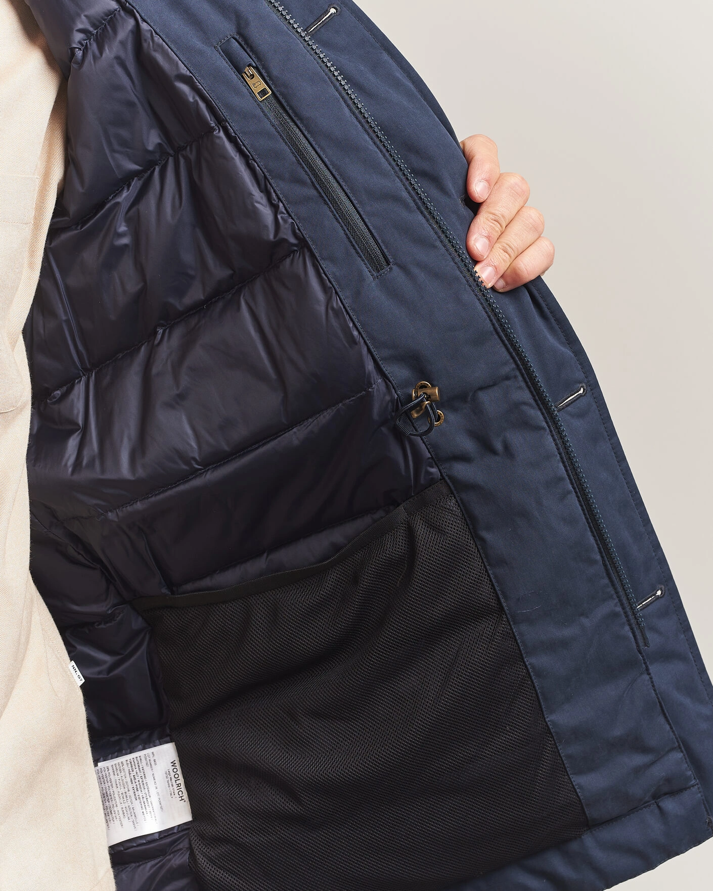 Herr | Jackor | Woolrich | Mountain Cloth Parka Melton Blue