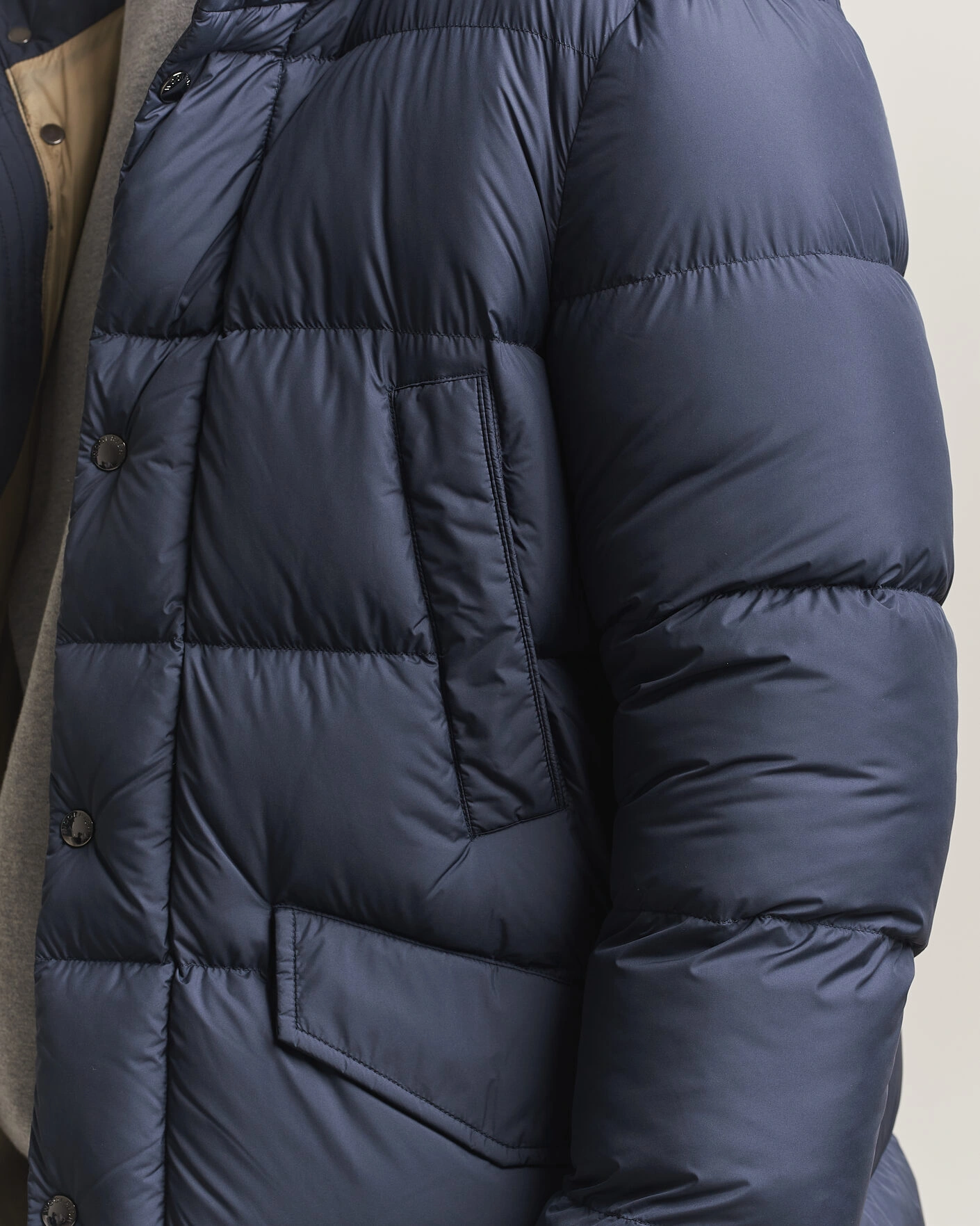 Herr | Jackor | Woolrich | Cloud Davis Parka Melton Blue