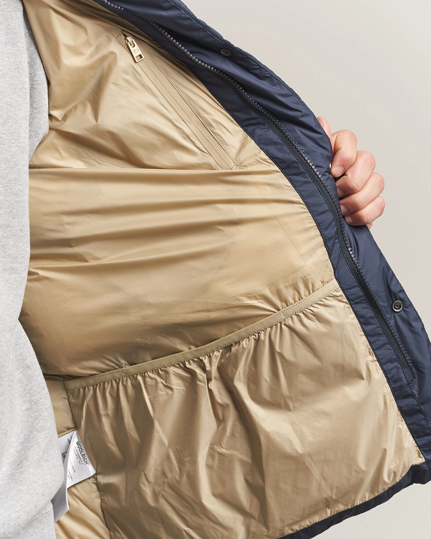 Herr | Jackor | Woolrich | Cloud Davis Parka Melton Blue