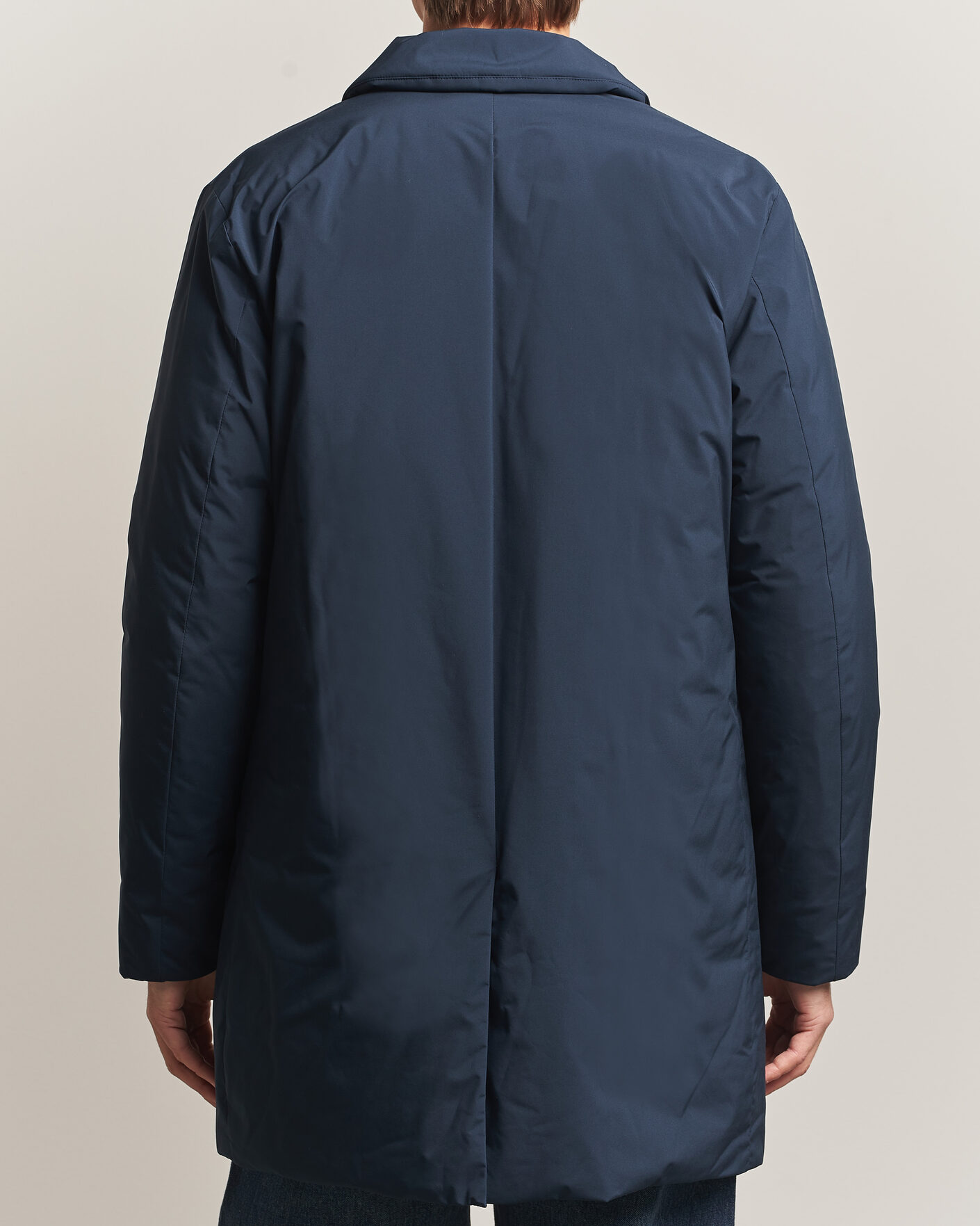 Herr | Jackor | Woolrich | Cloud Lamar Light Padded Coat Melton Blue